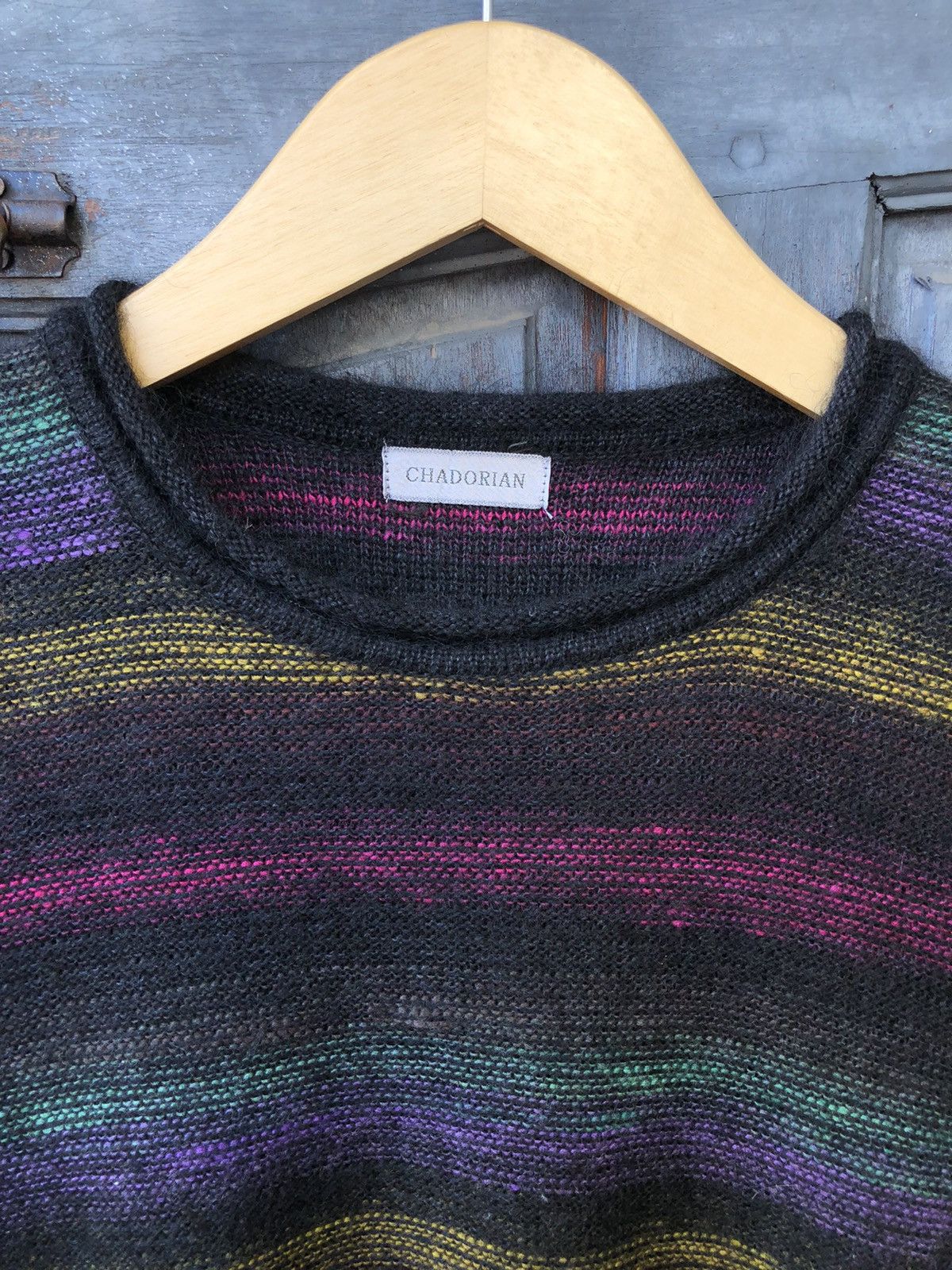 If Six Was Nine Chadorian Japanese Mohair Rainbow Psychedelic Stripe Style Size US M / EU 48-50 / 2 - 8 Thumbnail