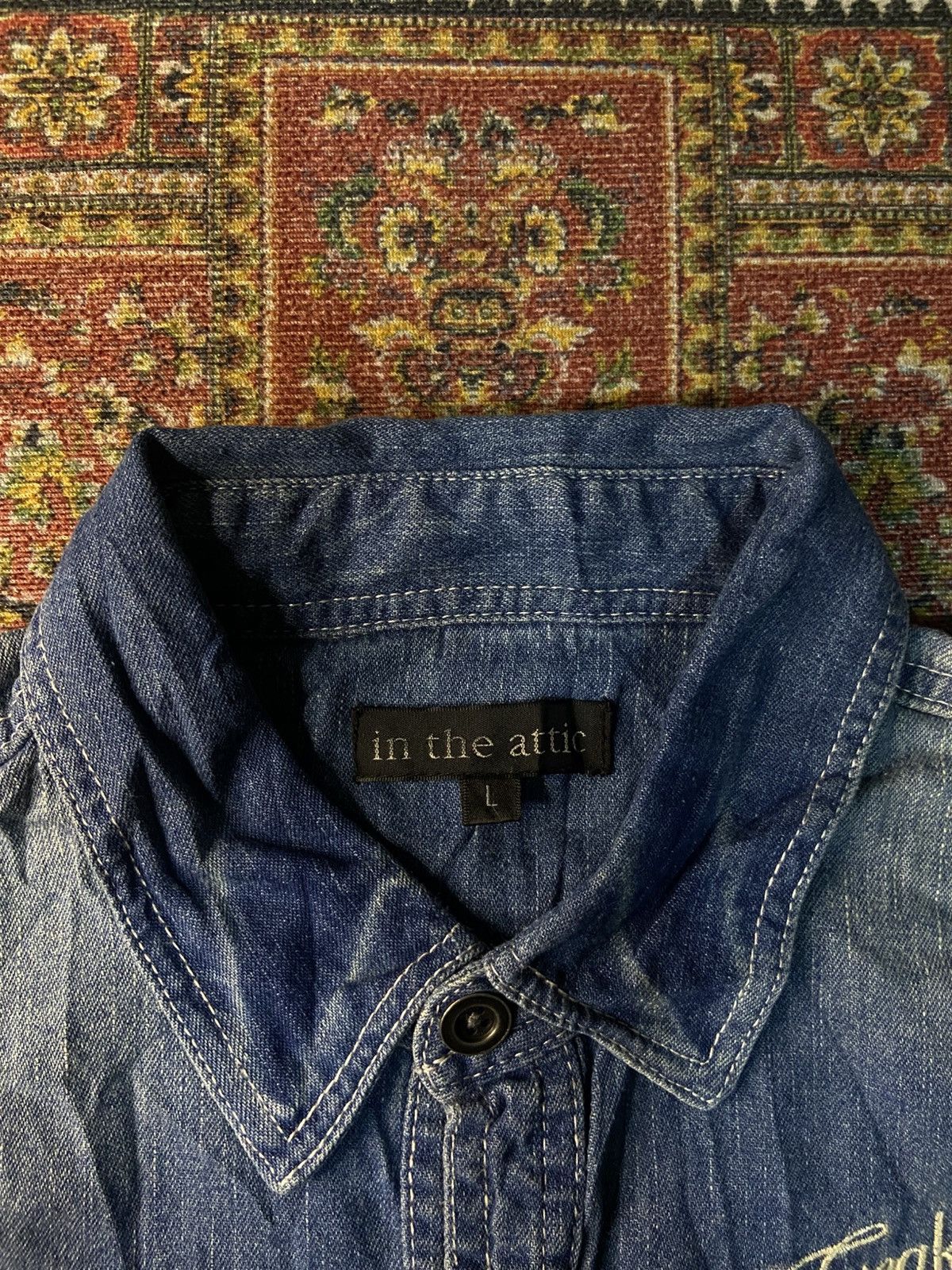 In The Attic In The Attic Denim Button Up Shirt Size US M / EU 48-50 / 2 - 4 Thumbnail