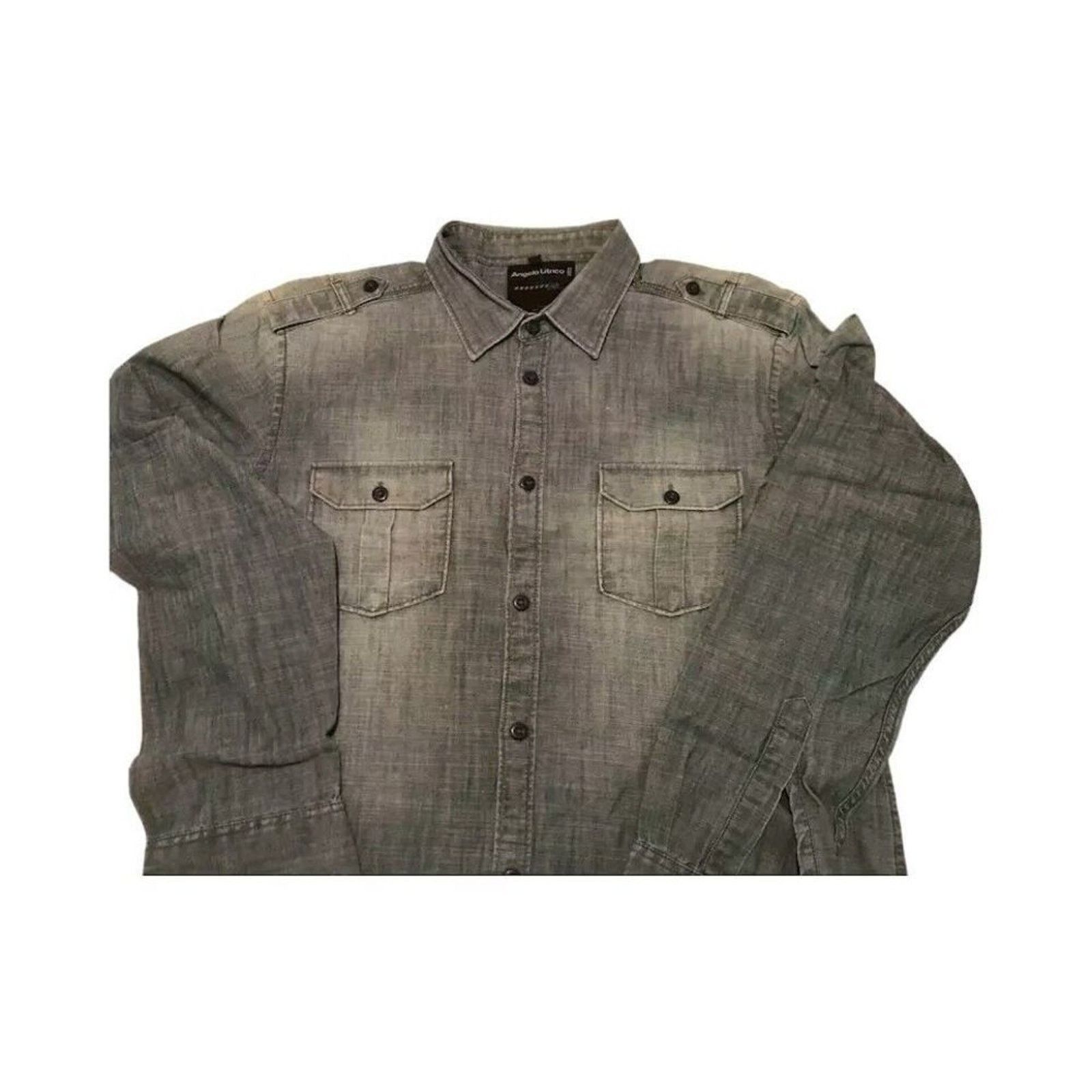 Angelo Litrico Angelo Litrico Men's Shirt Blue Denim Long Button-Up XL Size US XL / EU 56 / 4 - 1 Thumbnail