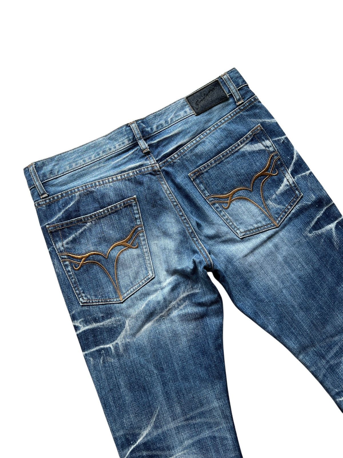JACKROSE Jackrose Distressed Whiskers Flare Denim Size US 34 / EU 50 - 9 Thumbnail