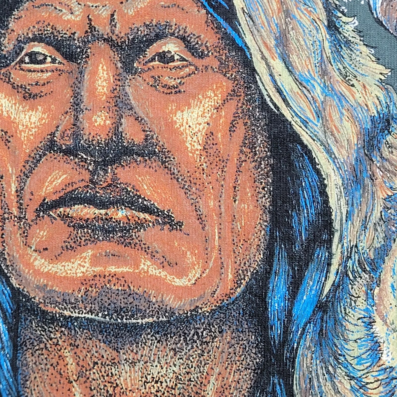 Vintage VTG 90s Native-American Indian Wolf Shirt Medium 19x26 Size US M / EU 48-50 / 2 - 9 Thumbnail