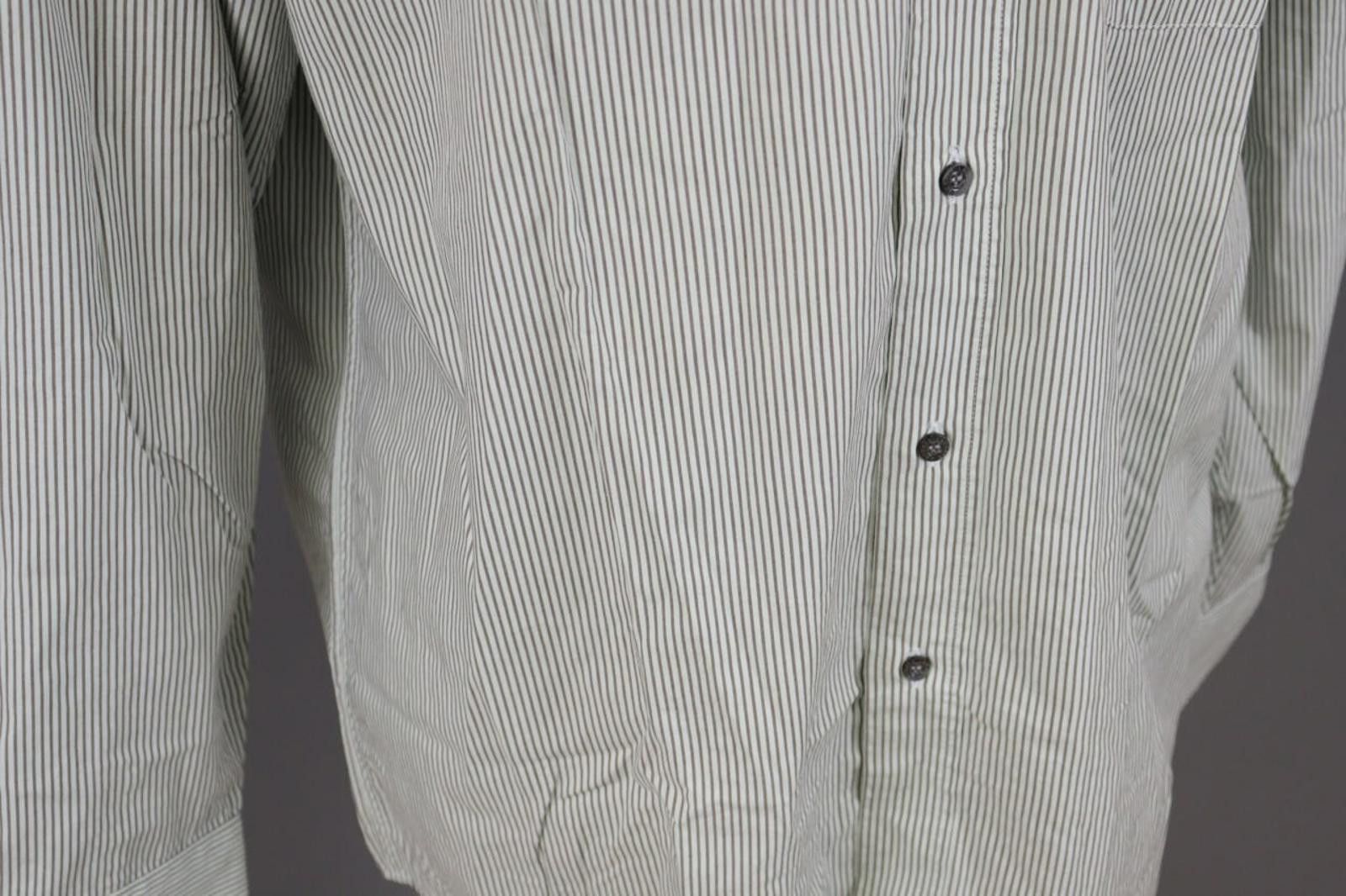 Lacoste Lacoste Gray Pinstripe Button Dress Shirt Size 44 Size US M / EU 48-50 / 2 - 9 Thumbnail