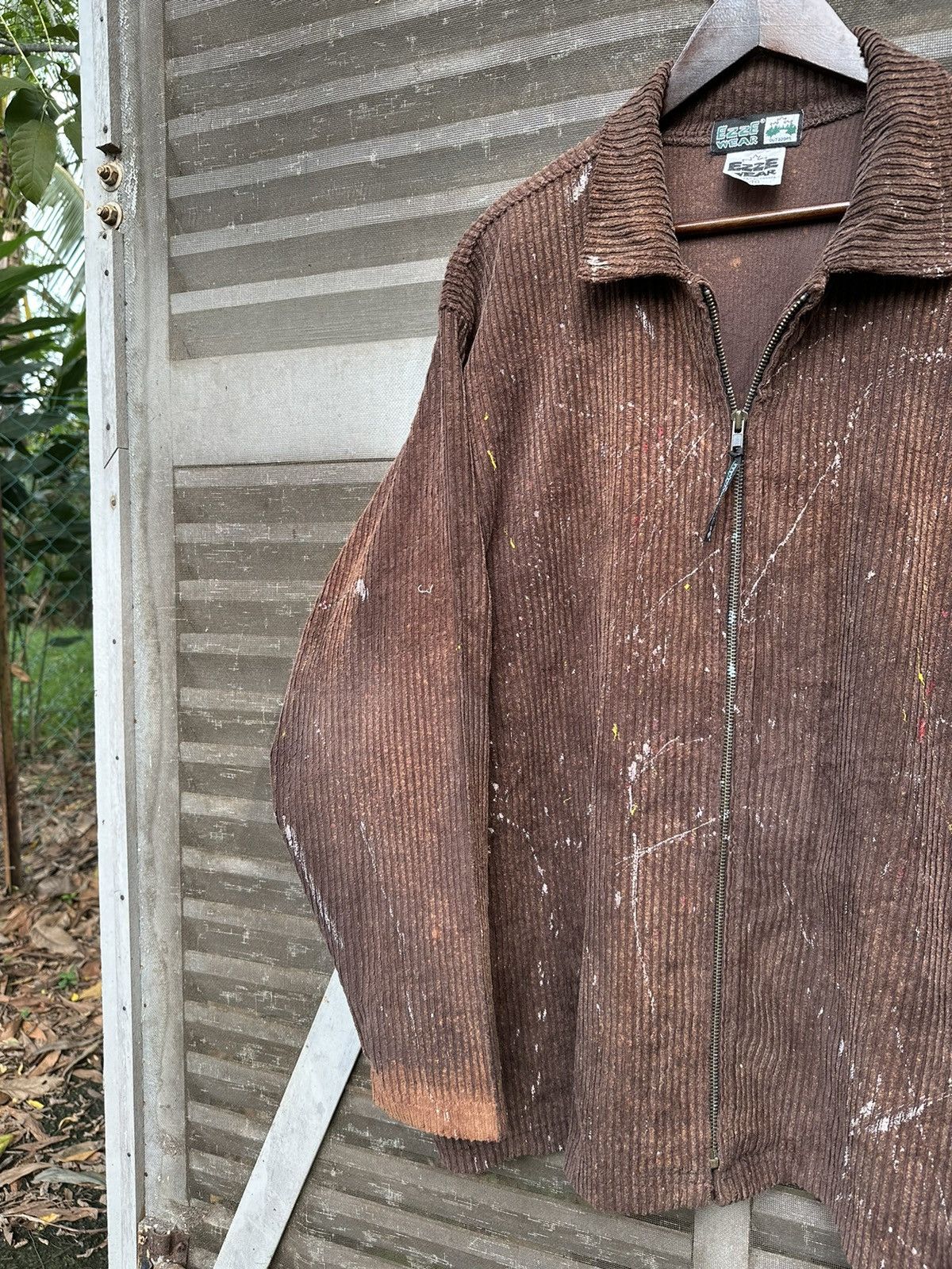 Vintage VTG THRASHED EZZE WEAR BROWN CORDUROY PAINT SPLATTER JACKET Size US XL / EU 56 / 4 - 8 Thumbnail