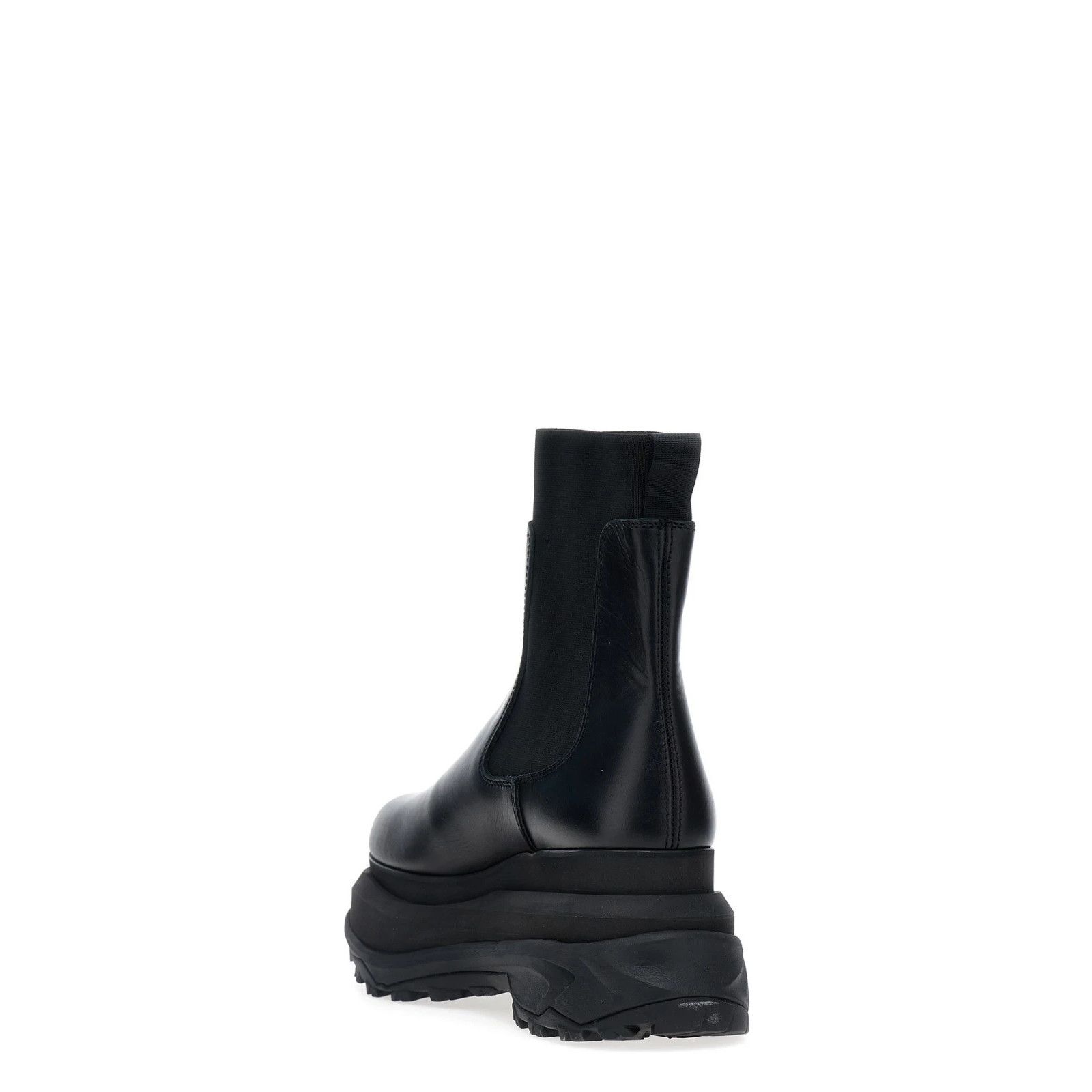 SACAI Chelsea Black Patent Leather Ankle Boots New & Authen