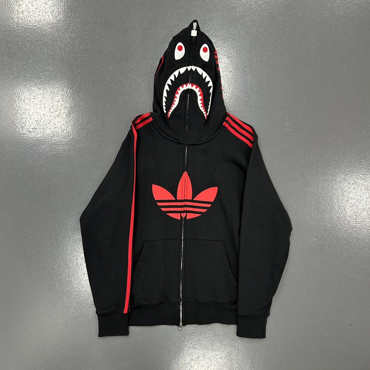 ★アベイシングエイプ BAPE x XO Shark Zip Up Hoodie BAPE x XO Shark Zip Up Hoodie Black Men's - FW18 - US