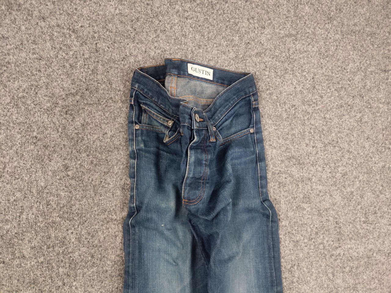 Gustin Gustin Selvedge Raw Blue Faded denim Slim Fit Jeans Size US 32 / EU 48 - 3 Thumbnail