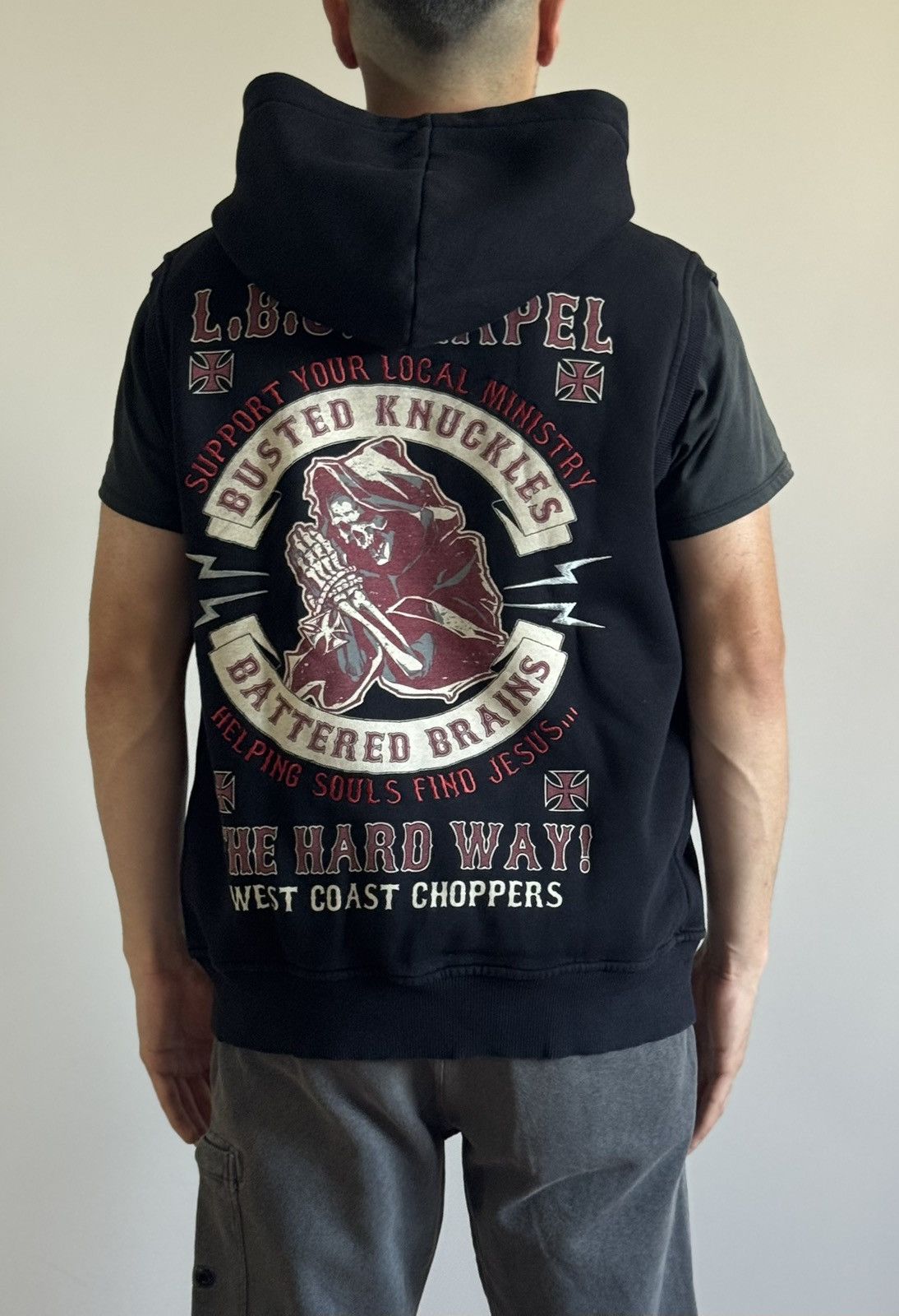 West Coast Choppers West Coast Chopper Big Cross Logo Sweatshirt vest hoodie Size US L / EU 52-54 / 3 - 5 Thumbnail