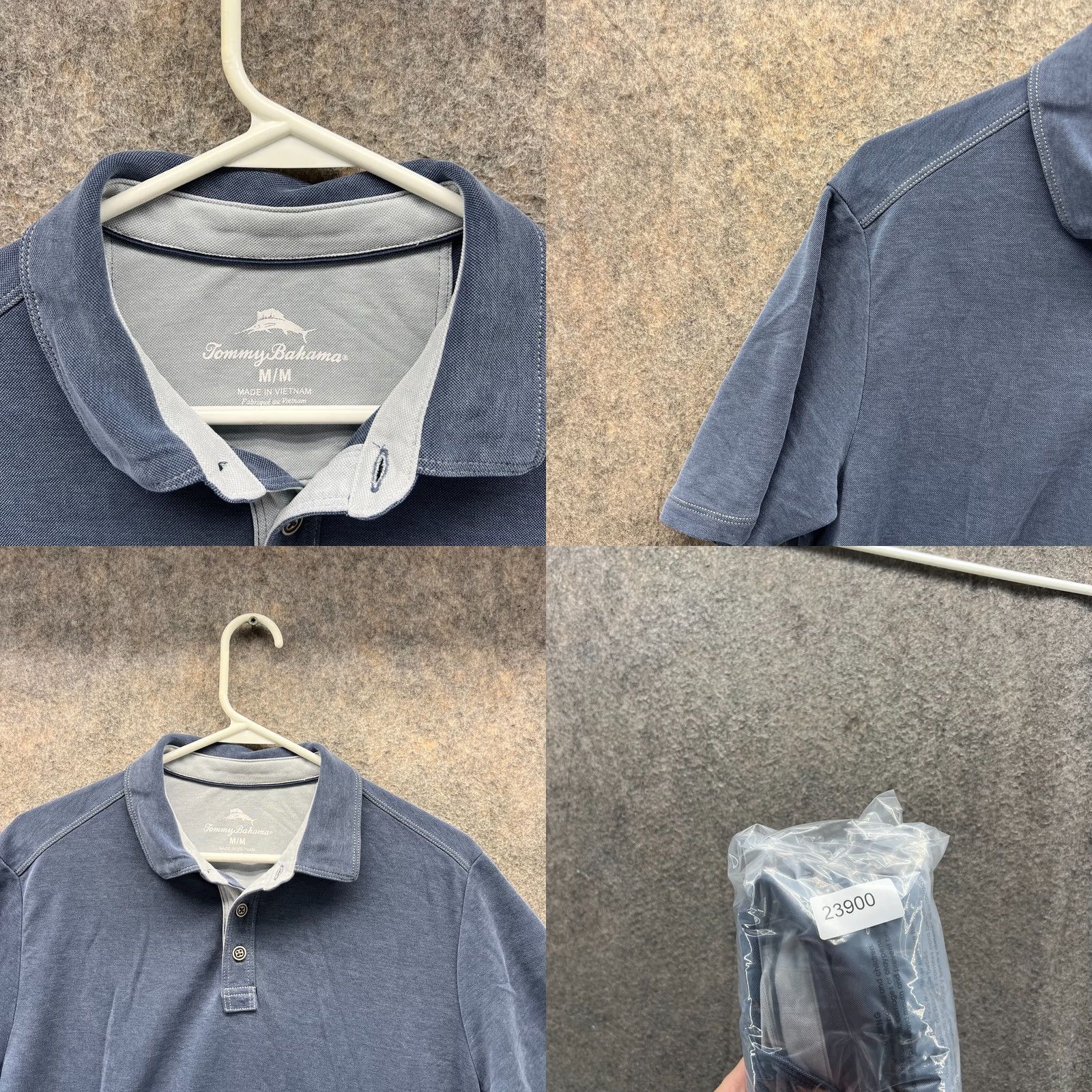 Tommy Bahama Tommy Bahama Polo Shirt Men Medium Adult Blue Preppy Tencel Polyester Dress Shirt Polo Size 40R - 8 Thumbnail