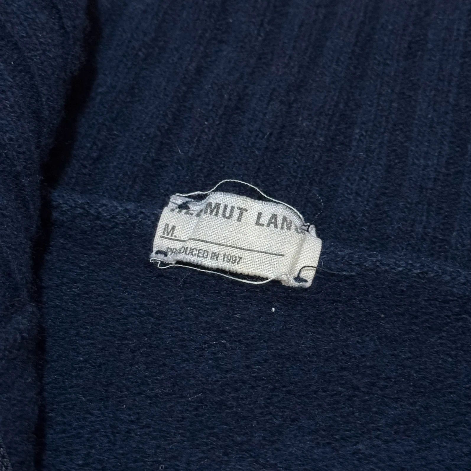 Helmut Lang Vintage 1997 Helmut Lang 1/4 Zip wool sweater Size US M / EU 48-50 / 2 - 2 Thumbnail