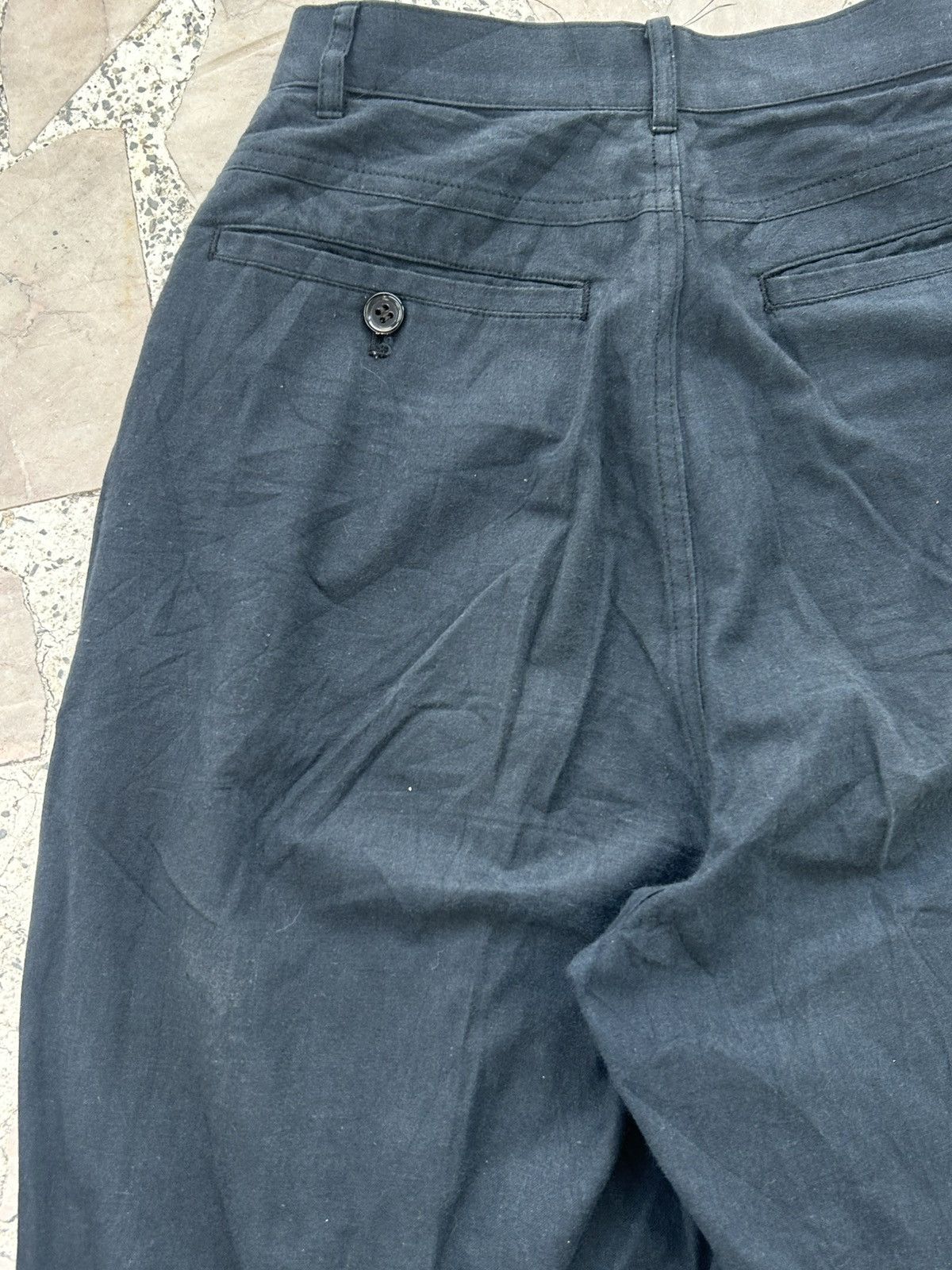 Comme des Garcons CDG Slack Parachute Faded Black Pants Size 22" - 7 Thumbnail