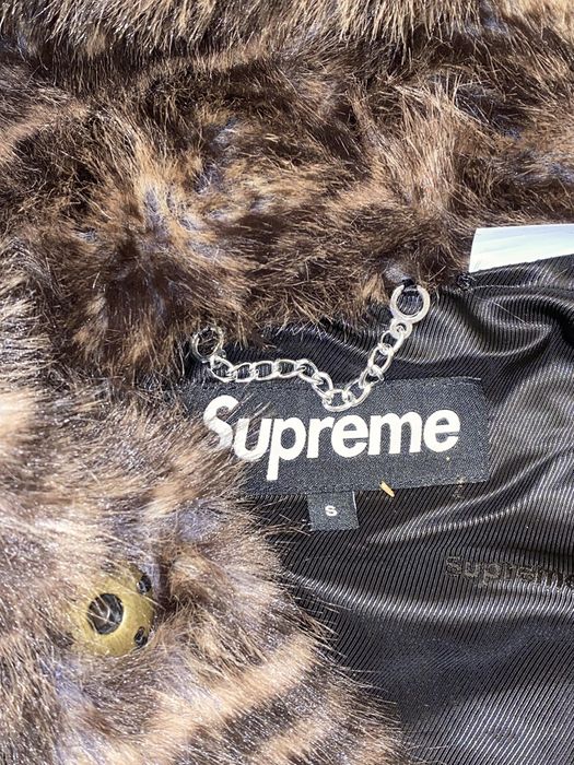 Supreme Supreme Motion Logo Faux Fur Hooded Jacket SS22 Brown