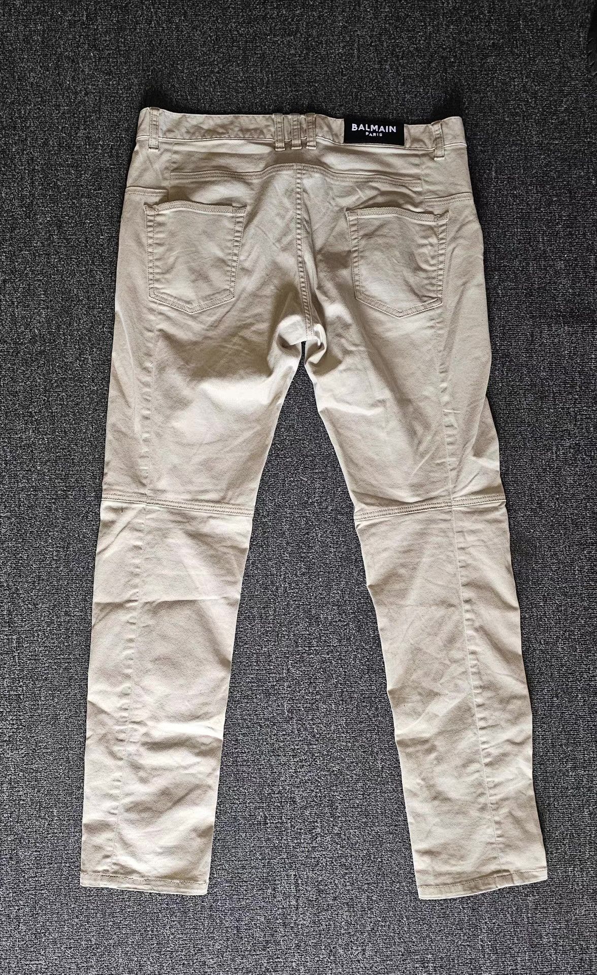 Balmain Balmain beige moto casual pants Q4 Size US 38 / EU 54 - 5 Thumbnail