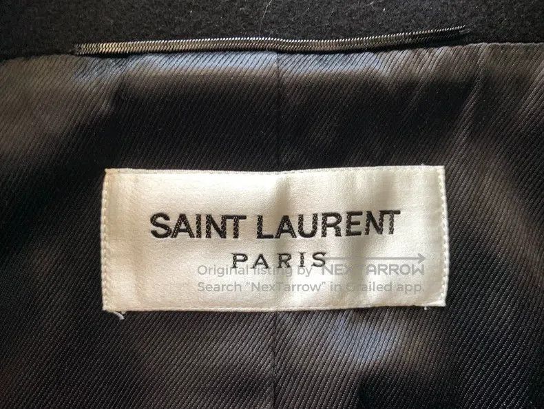 Saint Laurent Paris Saint Laurent Paris Black Double-breasted Navy Greatcoat Size US M / EU 48-50 / 2 - 3 Thumbnail