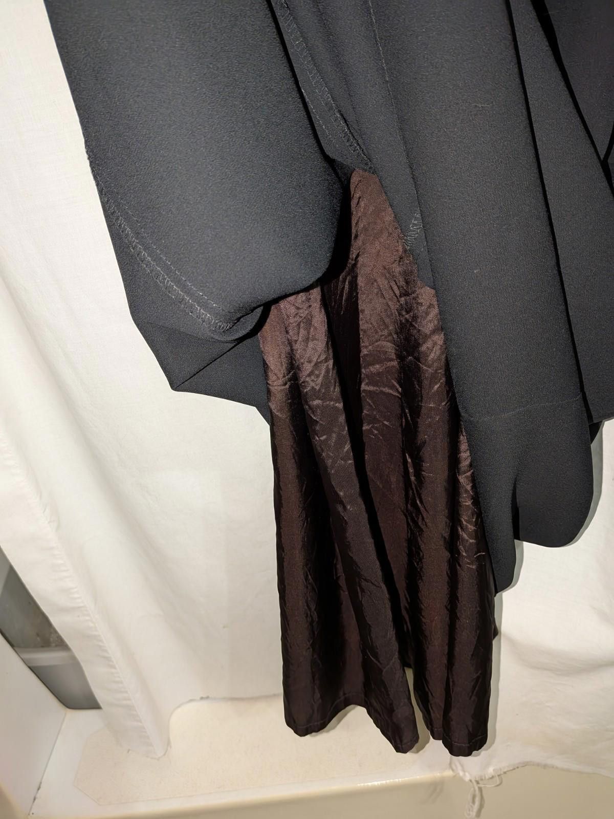 Designer VTG 90's Betsy & Adam Black Soutache Halter Maxi Slip Gown Size S / US 4 / IT 40 - 9 Thumbnail
