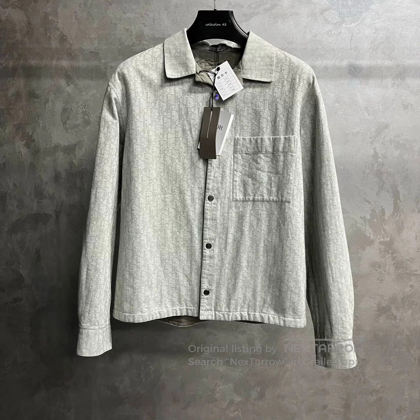Dior dior gray printed long sleeve shirt. Size US L / EU 52-54 / 3 - 1 Thumbnail