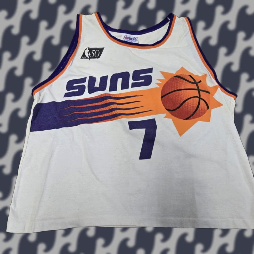 Vintage VINTAGE Fantastic Phoenix Suns T-shirt Jersey #7 XL Unisex White 1990s Graphic Tee Size US XL / EU 56 / 4 - 1 Thumbnail