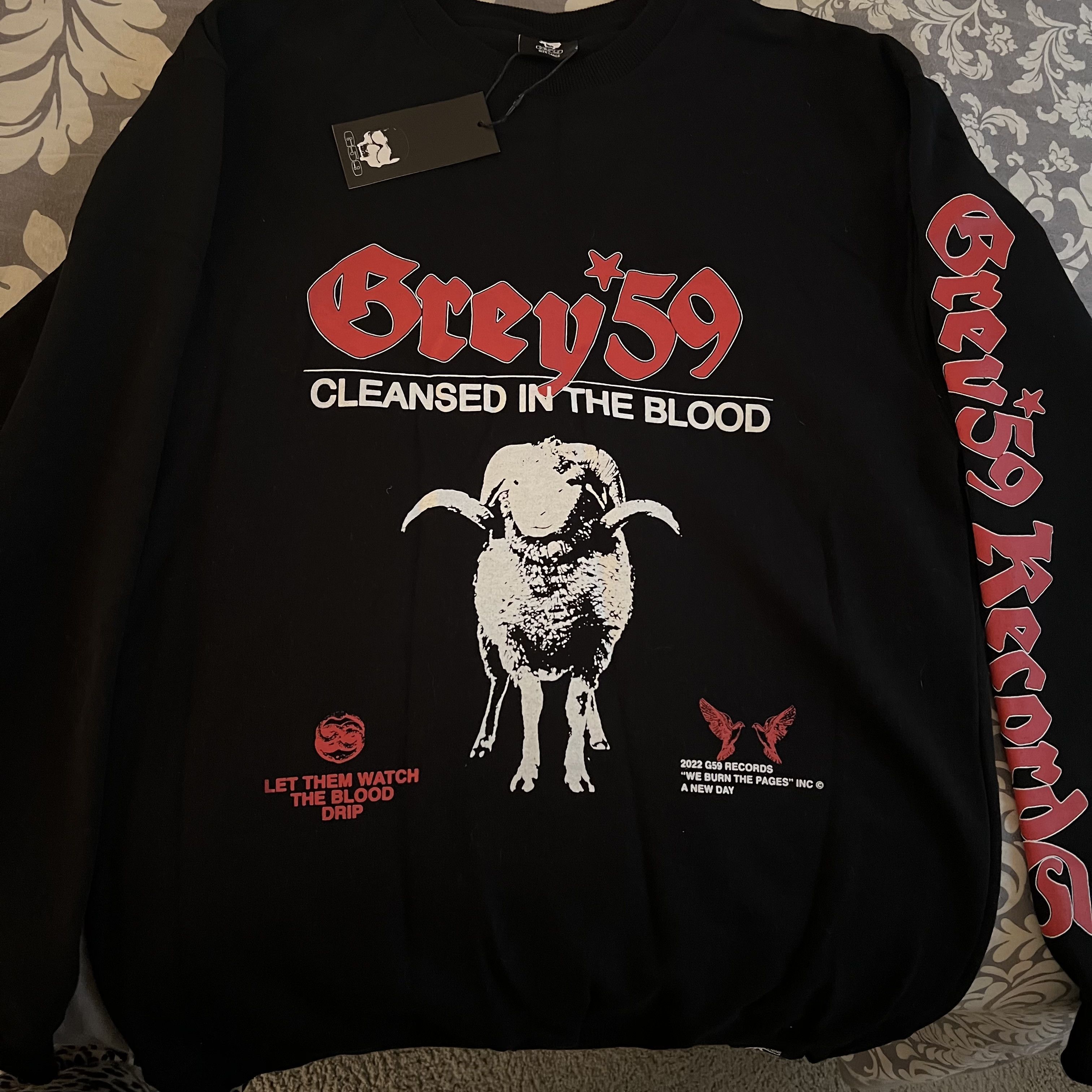 G59 Records G59 Cleansed in Blood CrewNeck Size US L / EU 52-54 / 3 - 1 Thumbnail