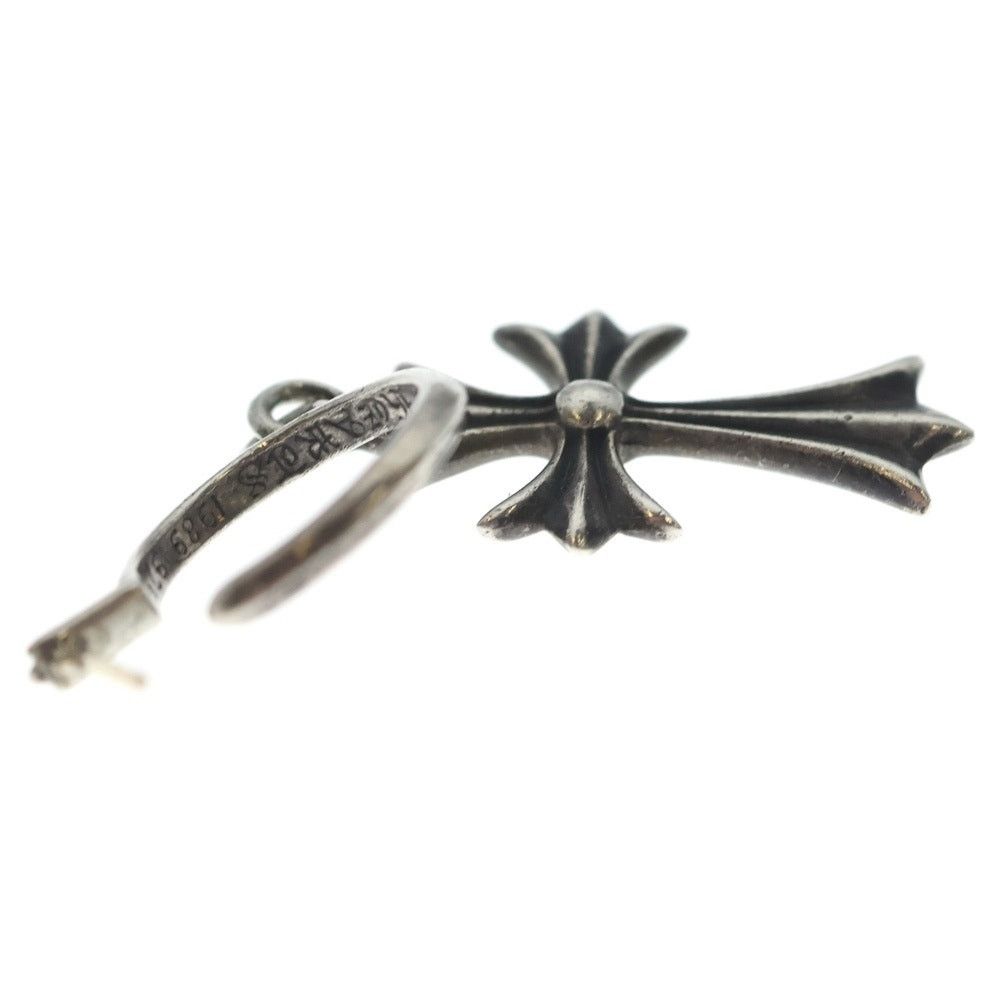 Chrome Hearts Chrome Hearts Silver Tiny CH Cross Hoop Earring Size ONE SIZE - 4 Thumbnail