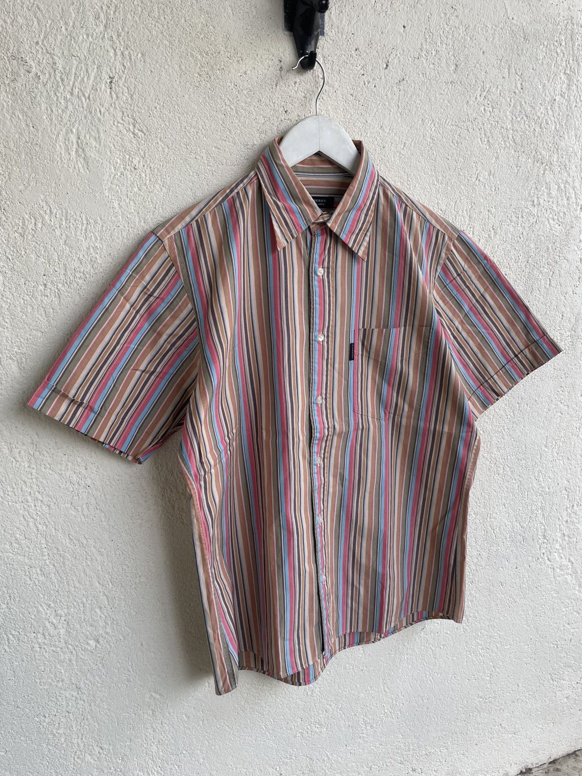 Burberry 2000s Burberry Stripe Multi Color Shirt Novacheck Hysteric Size US L / EU 52-54 / 3 - 4 Thumbnail