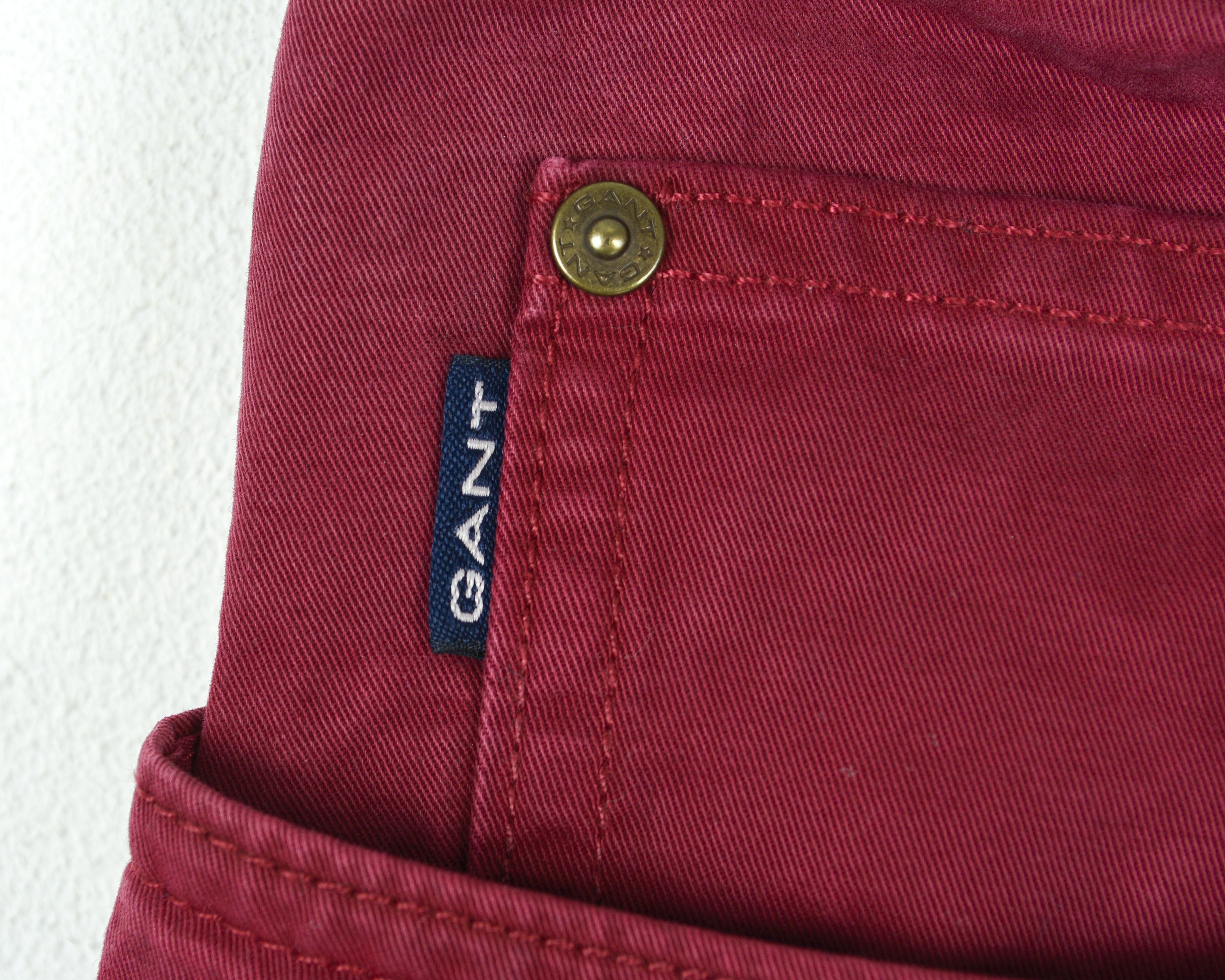 Gant Tyler W33 L32 Jeans Denim Pants Trousers Straight Reg Red Size US 33 - 3 Thumbnail
