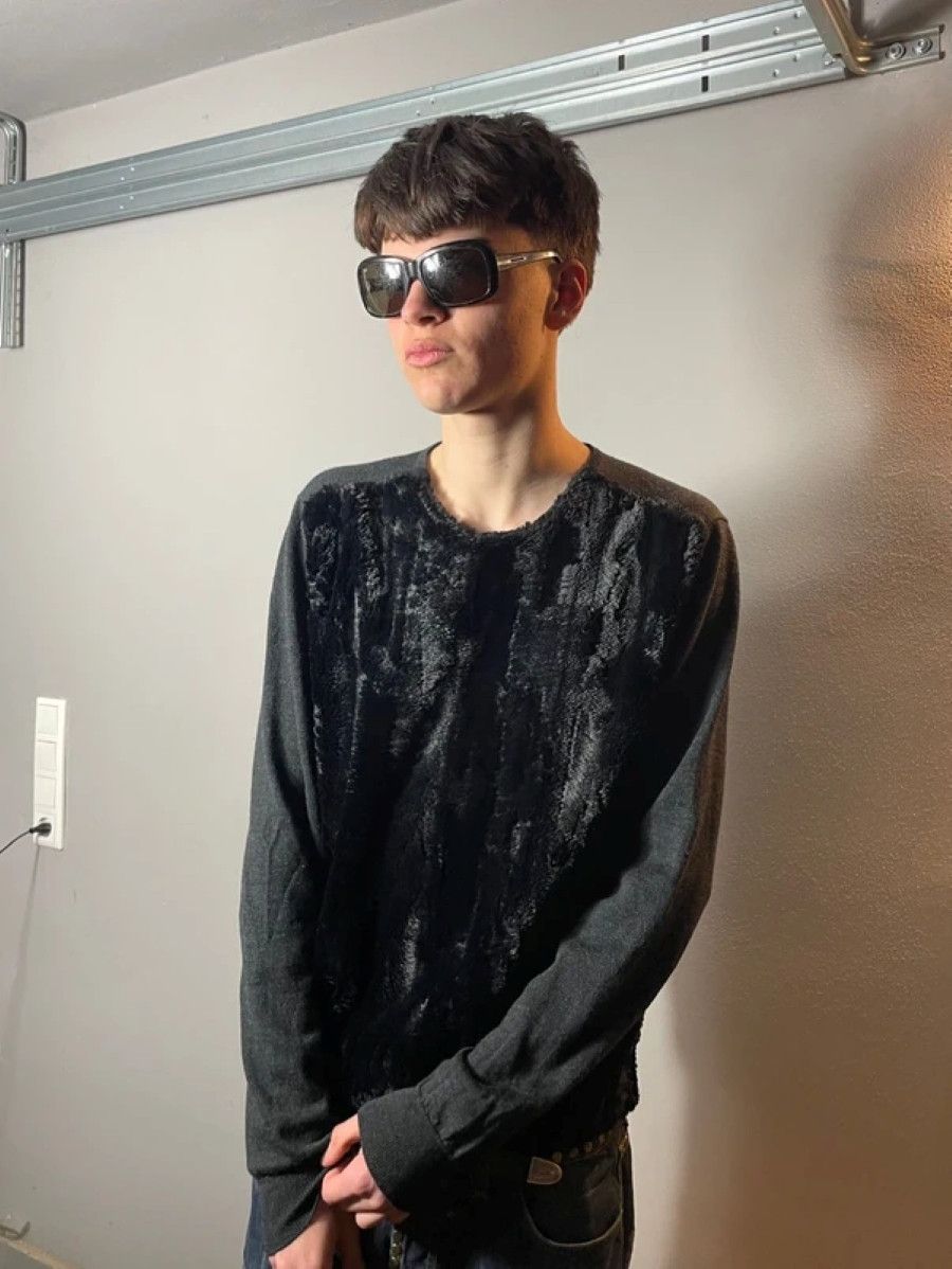Maison Margiela Maison Margiela Line 10 Sweater with Fur Front, Size US M / EU 48-50 / 2 - 1 Thumbnail