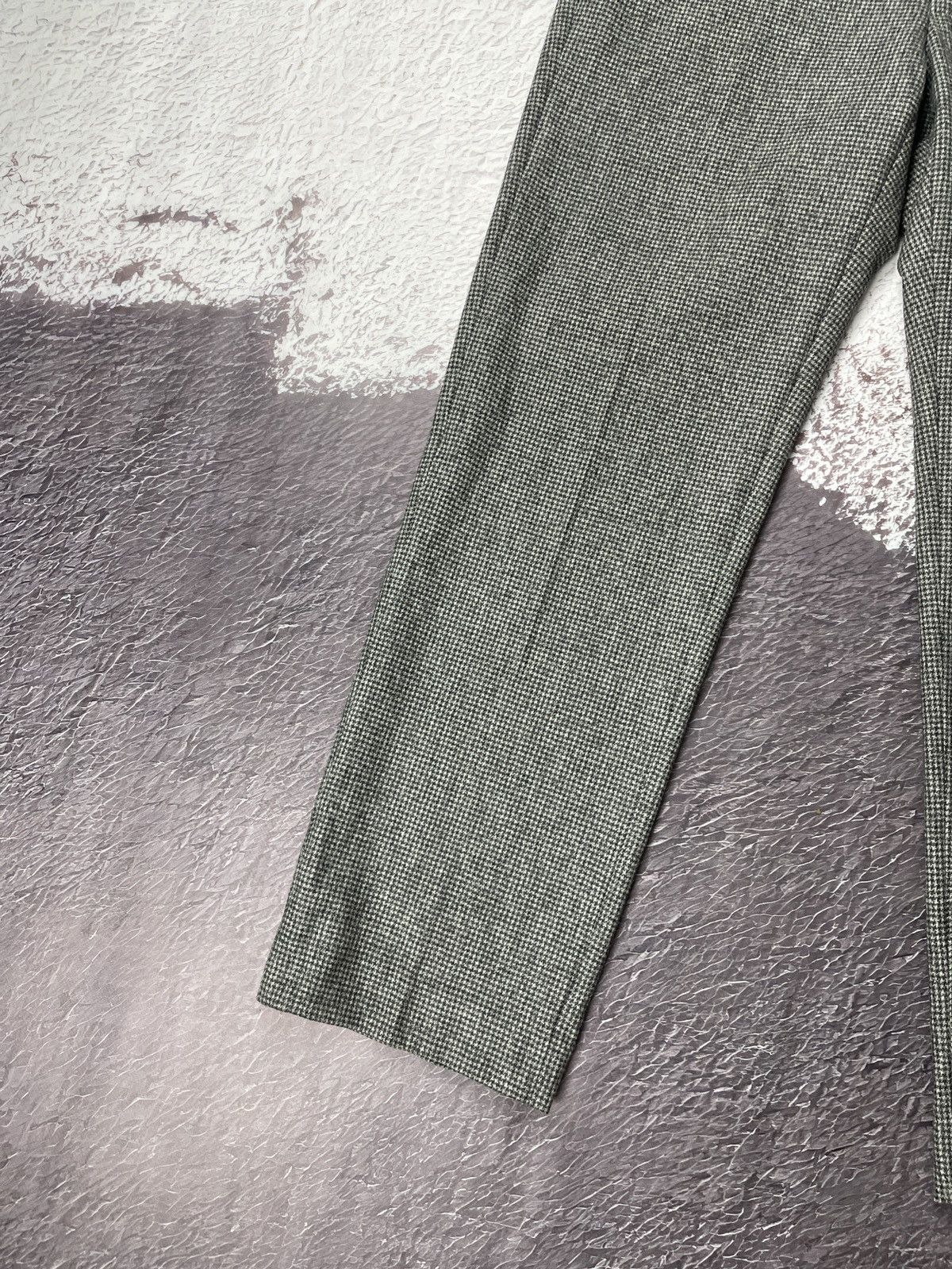 Ermenegildo Zegna Ermenegildo Zegna grey wool Houndstooth dress casual pants Size US 32 / EU 48 - 3 Thumbnail