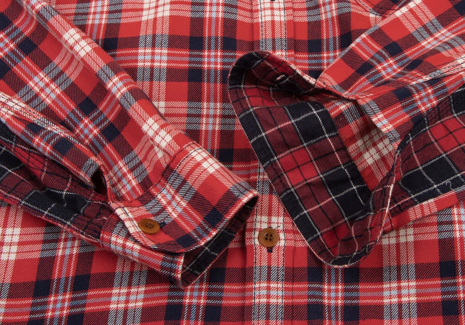 Junya Watanabe Checkered Flannel Shirt in Red and Navy, Size XS Size US XS / EU 42 / 0 - 9 Thumbnail