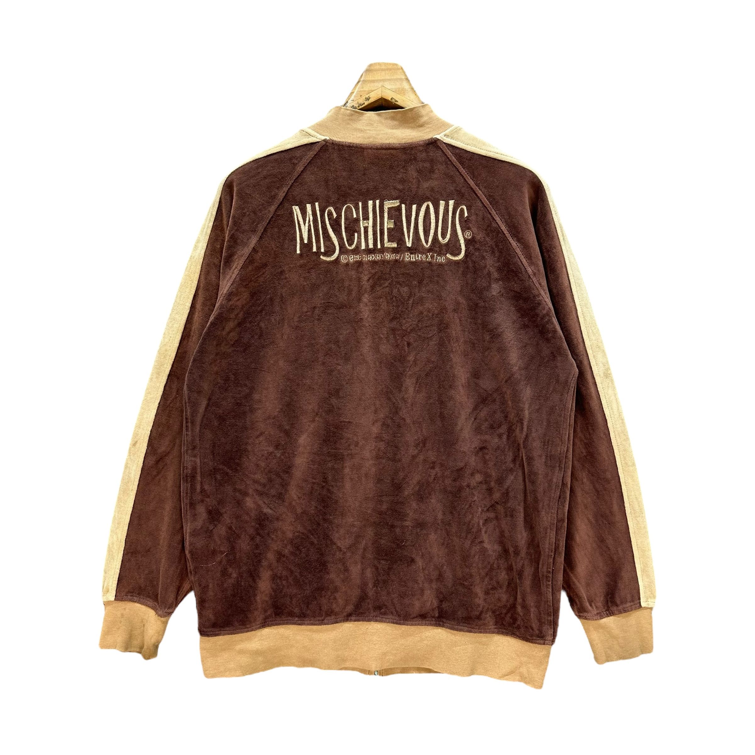 Japanese Brand MISCHIEVOUS EMBROIDERY BIG LOGO VELVET JACKET #8931-040 Size US M / EU 48-50 / 2 - 12 Thumbnail
