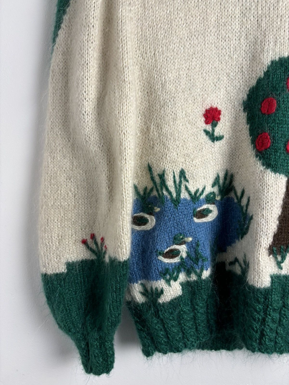 Handmade Vintage Mohair Pond Life Knitted Cardigan Size ONE SIZE - 11 Thumbnail