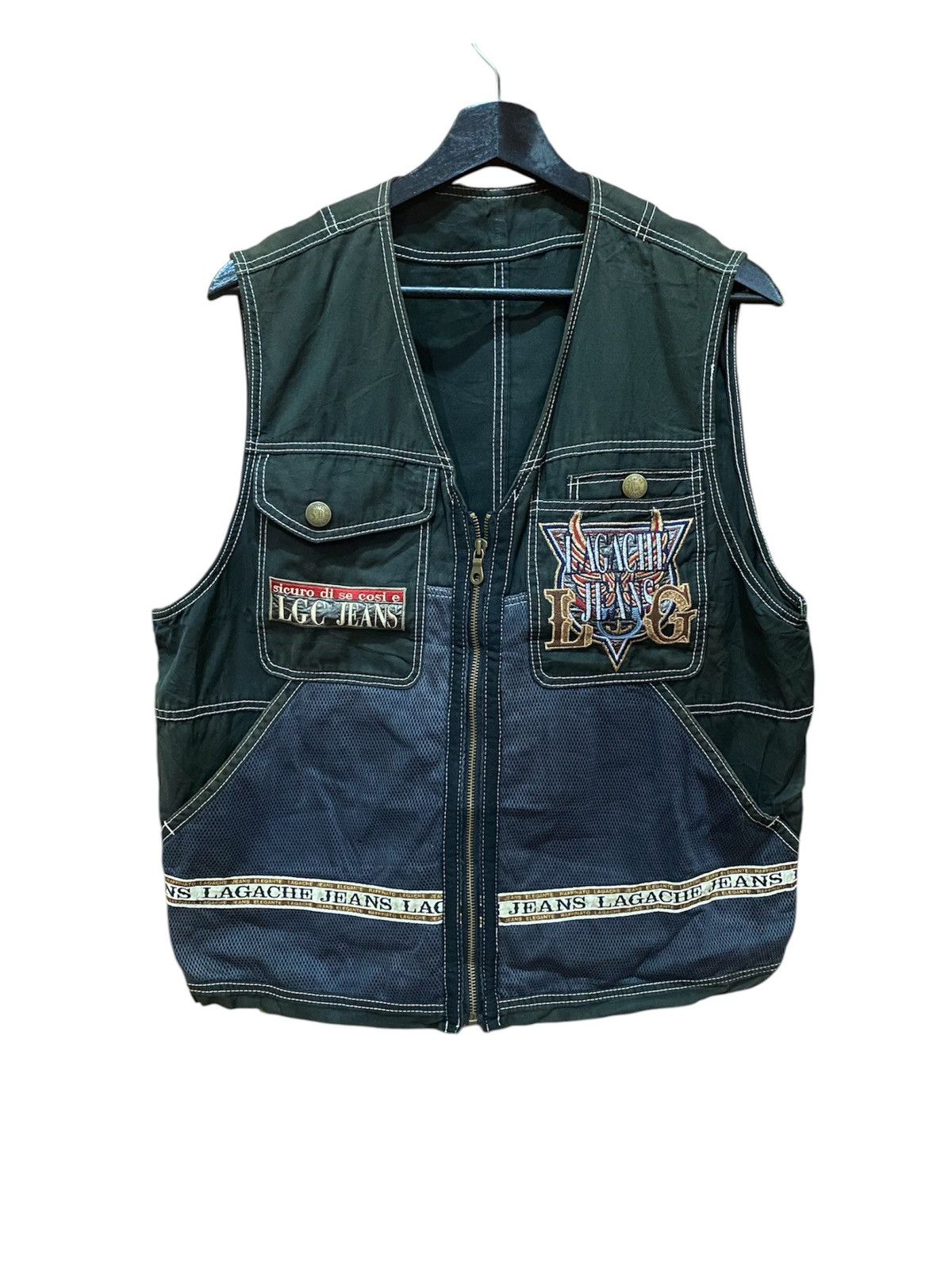 Vintage VINTAGE 90S LAGACHE JEANS VEST JACKET Size US S / EU 44-46 / 1 - 1 Thumbnail