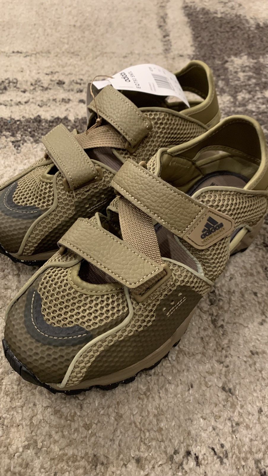 image of New Adidas Eqt93 Sandal Size 39 1/3-24.5Cm in Kaki, Men's