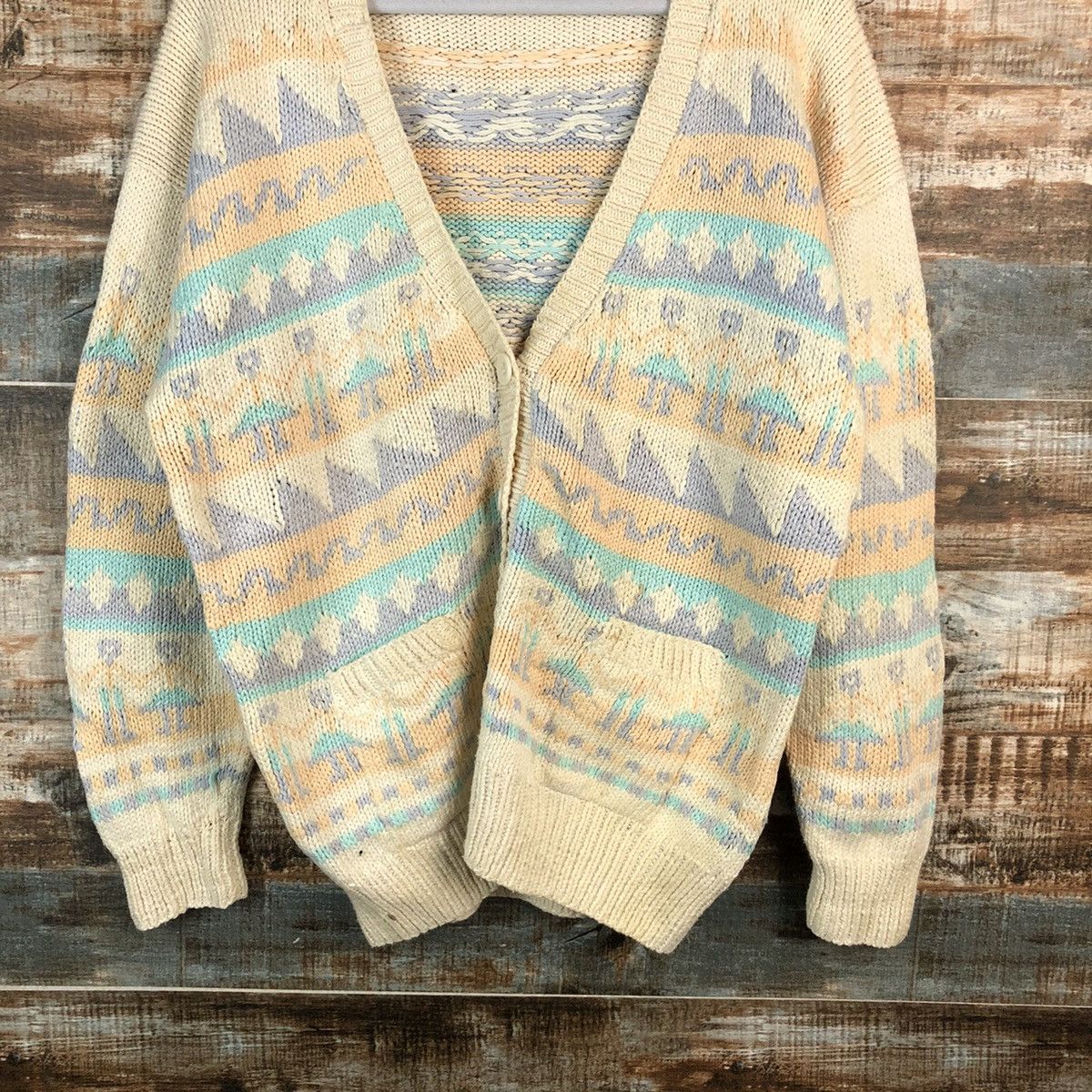 Homespun Knitwear D La vicuna Yellow Cardigan Knitwear #A2184 Size US M / EU 48-50 / 2 - 3 Thumbnail