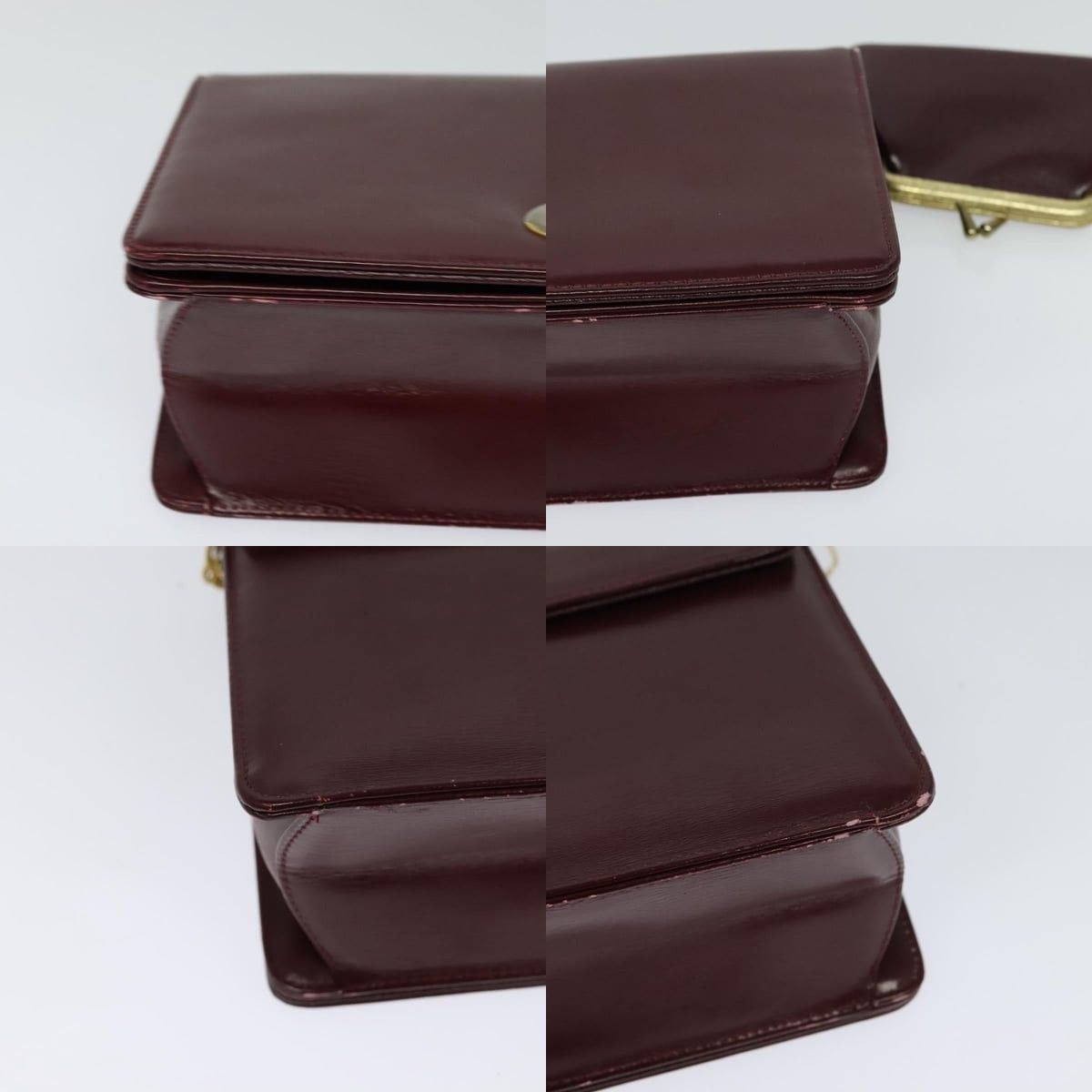 Dior DIOR Chain Shoulder Bag Leather Wine Red Gold Size ONE SIZE - 10 Thumbnail