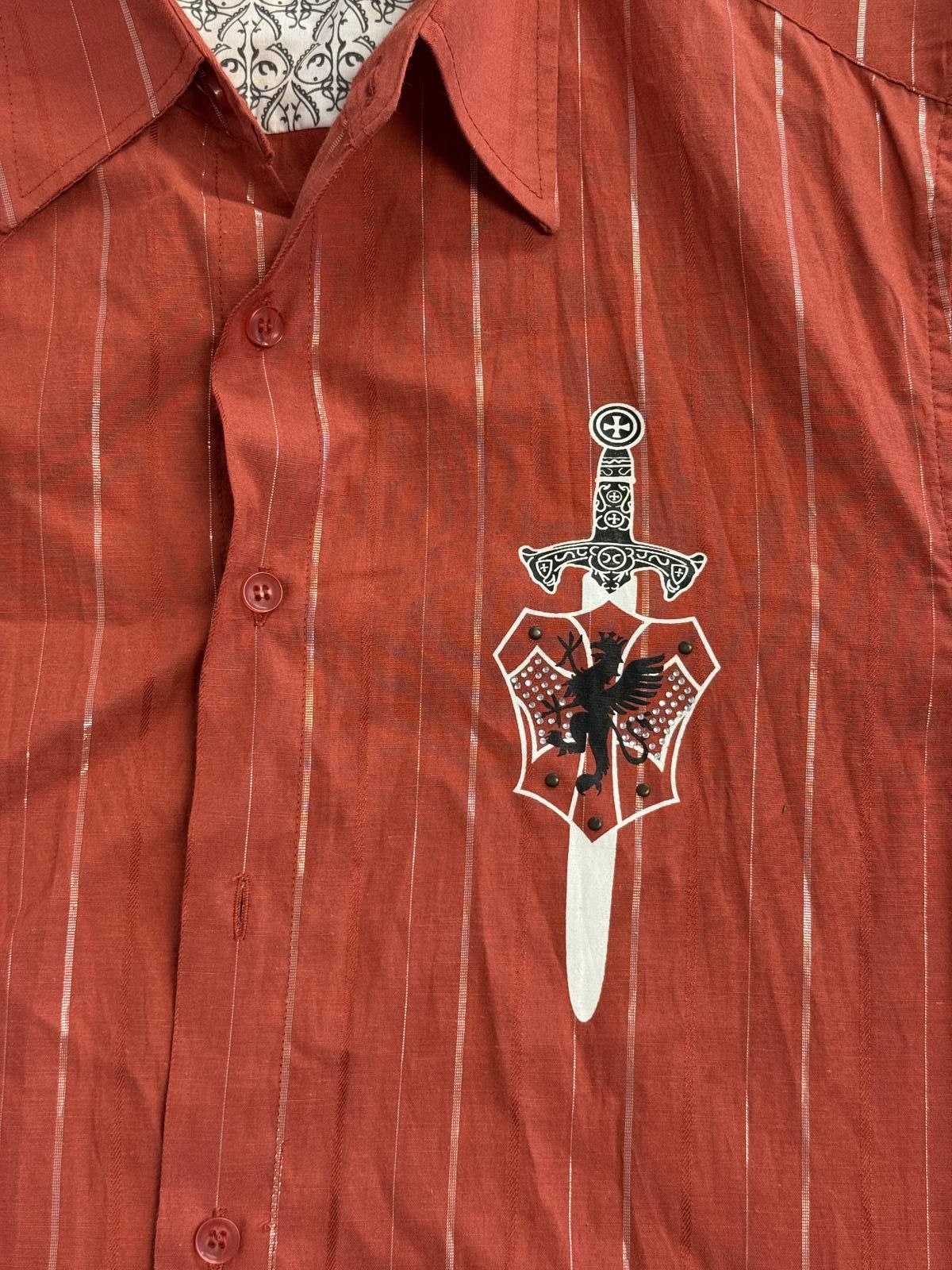 Designer El General Pin Stripe Button Up Angel Wings Vaquero Tee - L Size US L / EU 52-54 / 3 - 5 Thumbnail