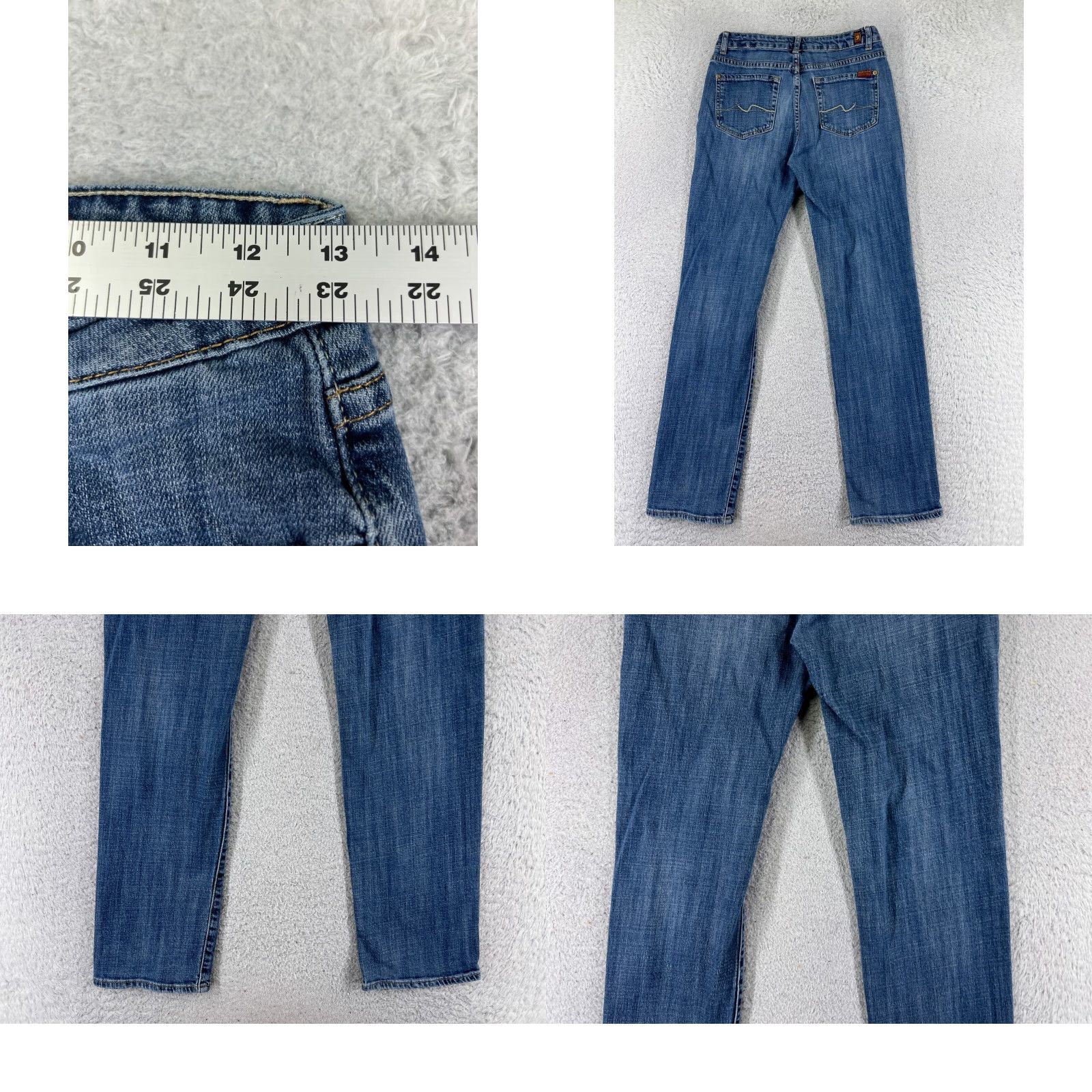 7 For All Mankind 7 For All Mankind Jeans Women 16 Blue Denim Mid Rise Straight 5-Pocket Cotton Denim Shirt? Size 38" / US 16 / IT 52 - 9 Thumbnail