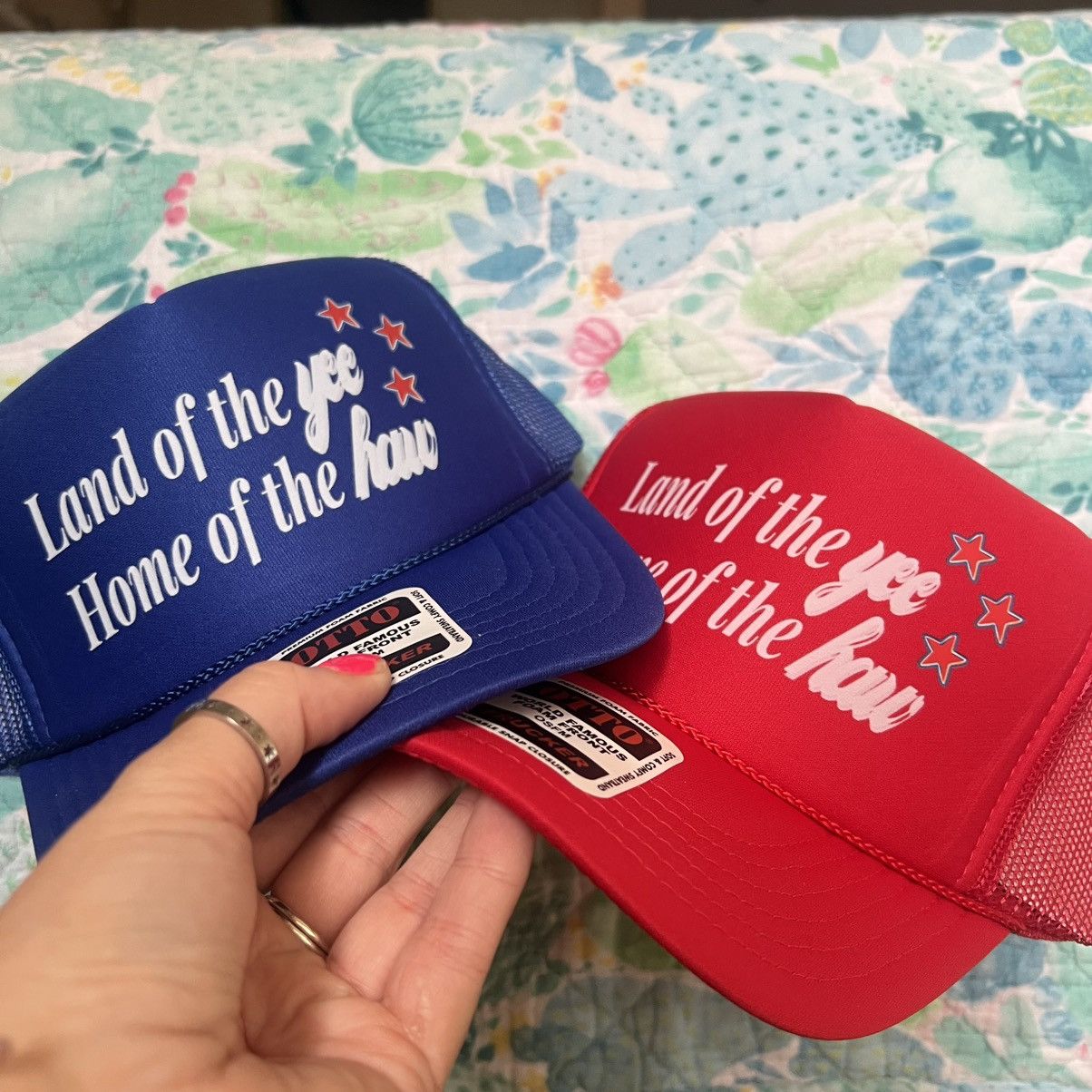 Otto USA Fourth of July country western trucker hat Size ONE SIZE - 3 Thumbnail