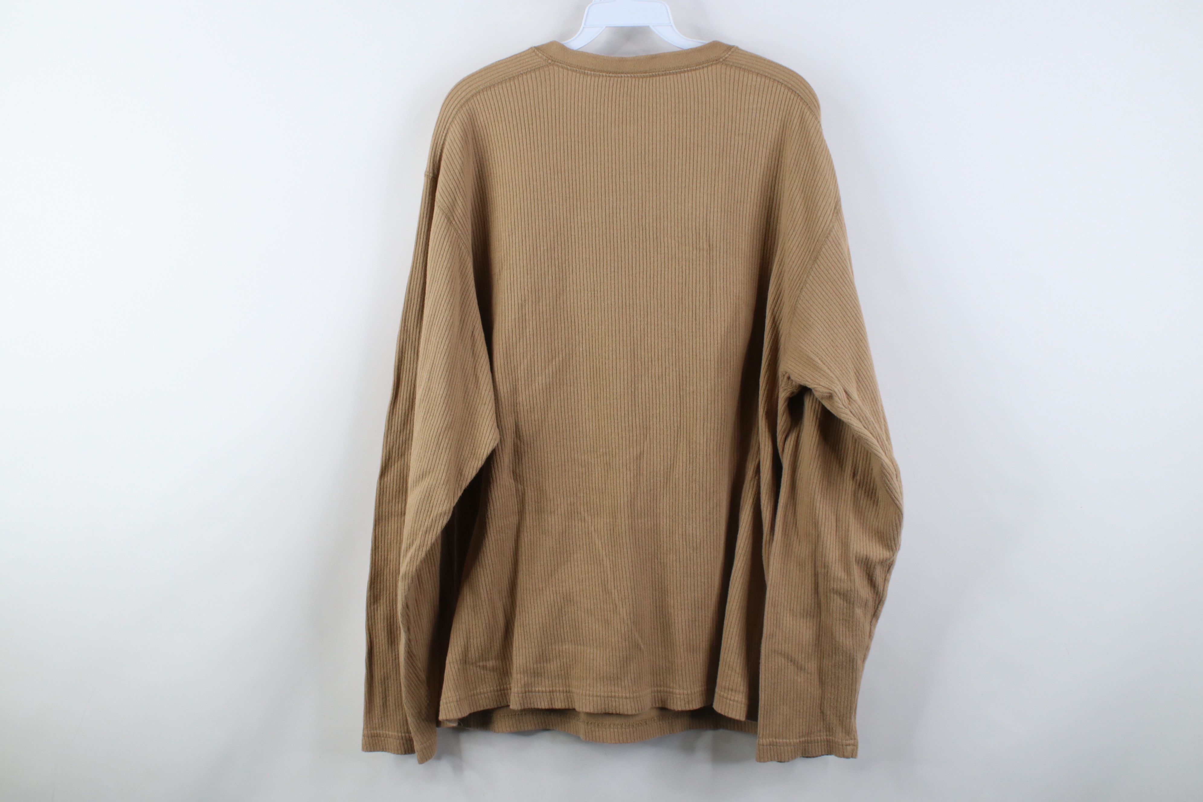 Vintage Vintage 90s Y2K Streetwear Knit Long Sleeve Henley T-Shirt Size US L / EU 52-54 / 3 - 7 Thumbnail