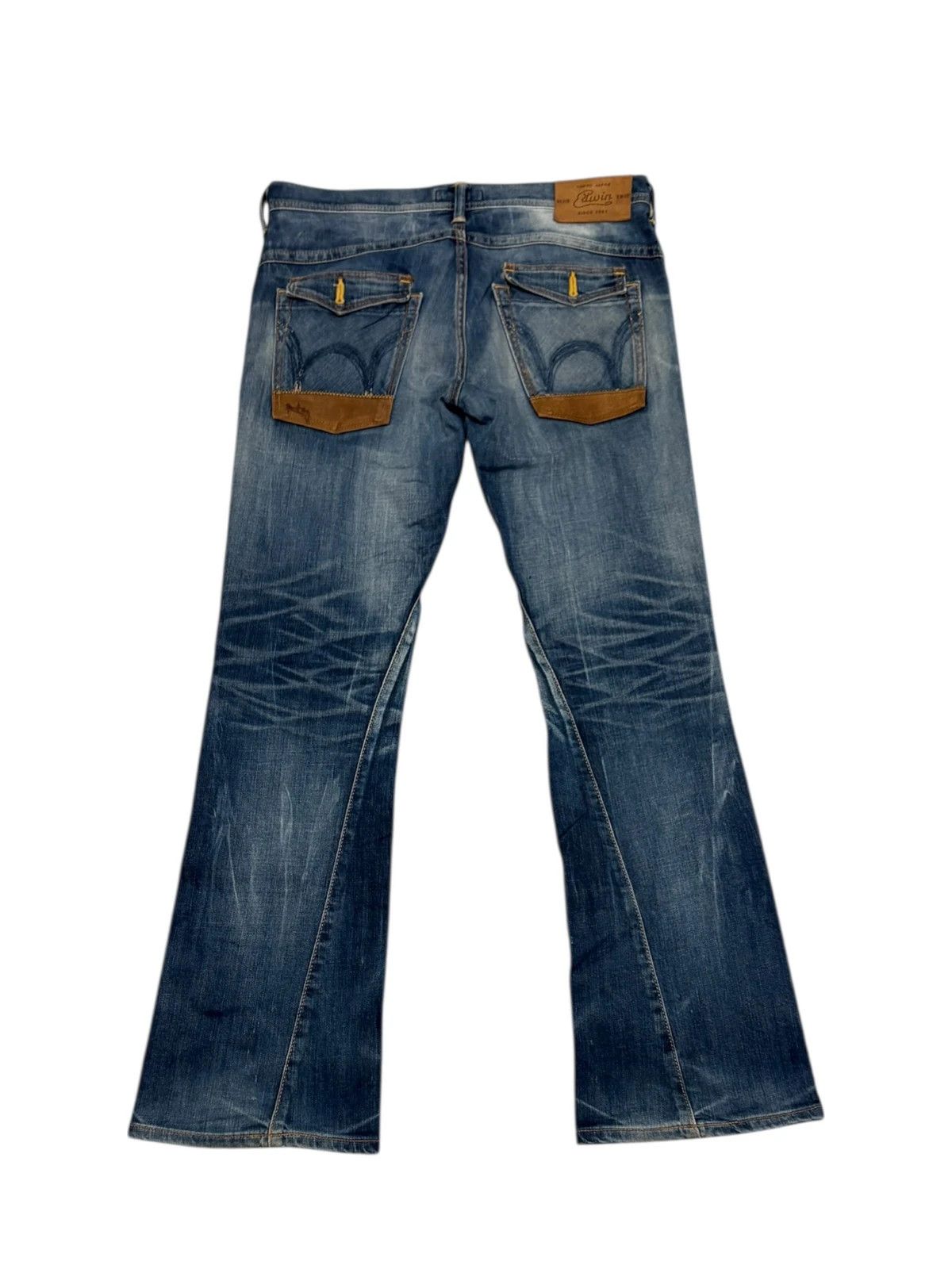 Edwin Edwin blue gradient bootcut denim jeans with patch detailing Size US 34 / EU 50 - 1 Thumbnail
