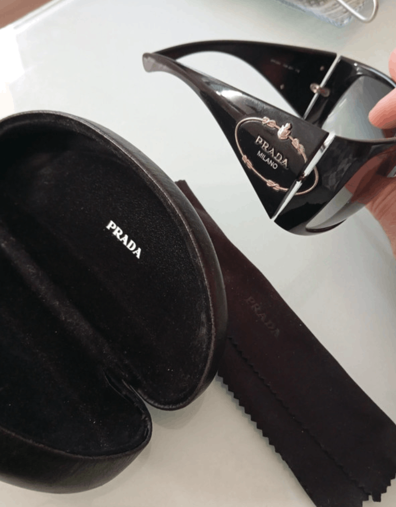 Prada PRADA Sunglasses Rectangle Wrap Shield Metal Symbole RI920 Size ONE SIZE - 2 Thumbnail