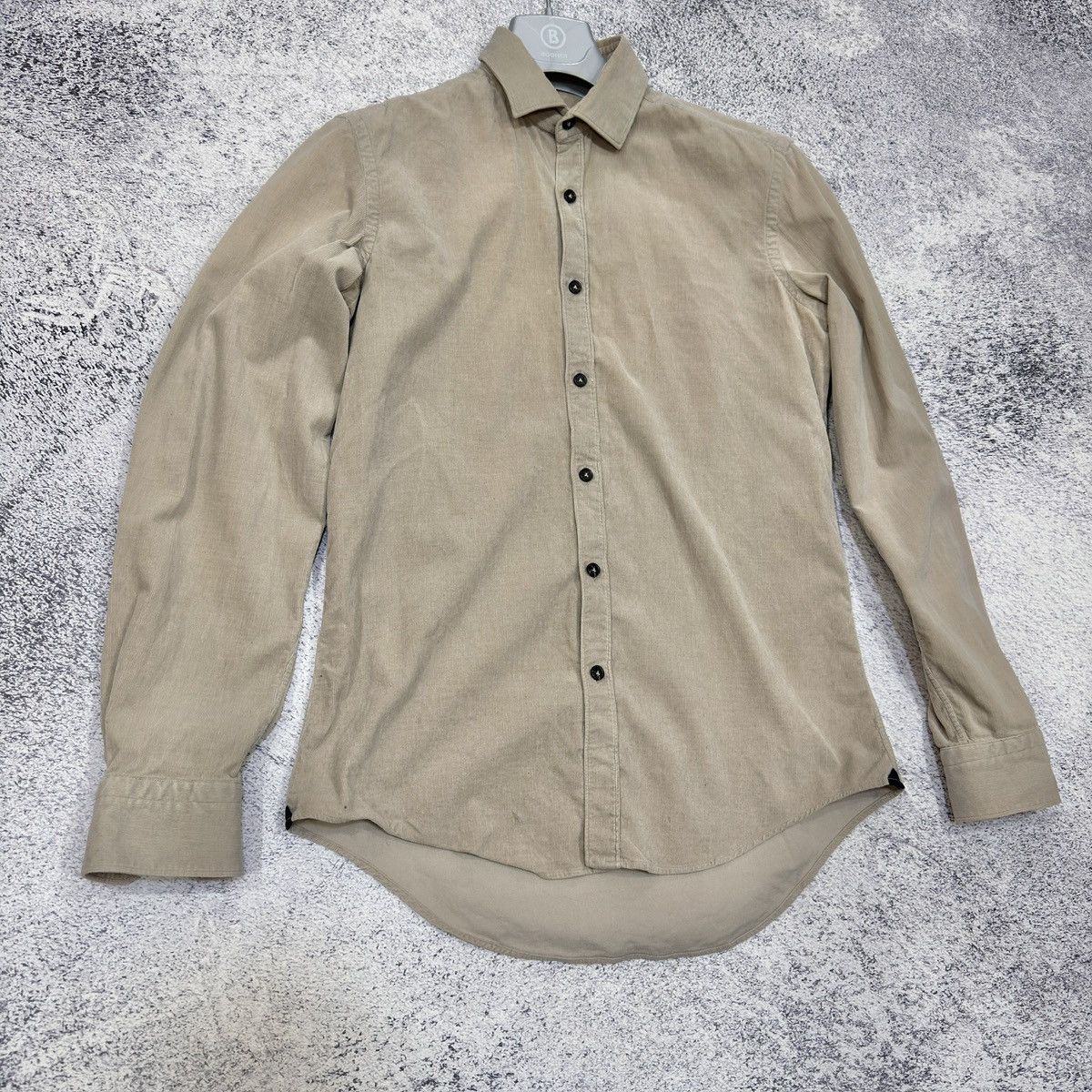 Lanvin Lanvin Beige Corduroy Shirt Size 37(M) Size US M / EU 48-50 / 2 - 2 Thumbnail