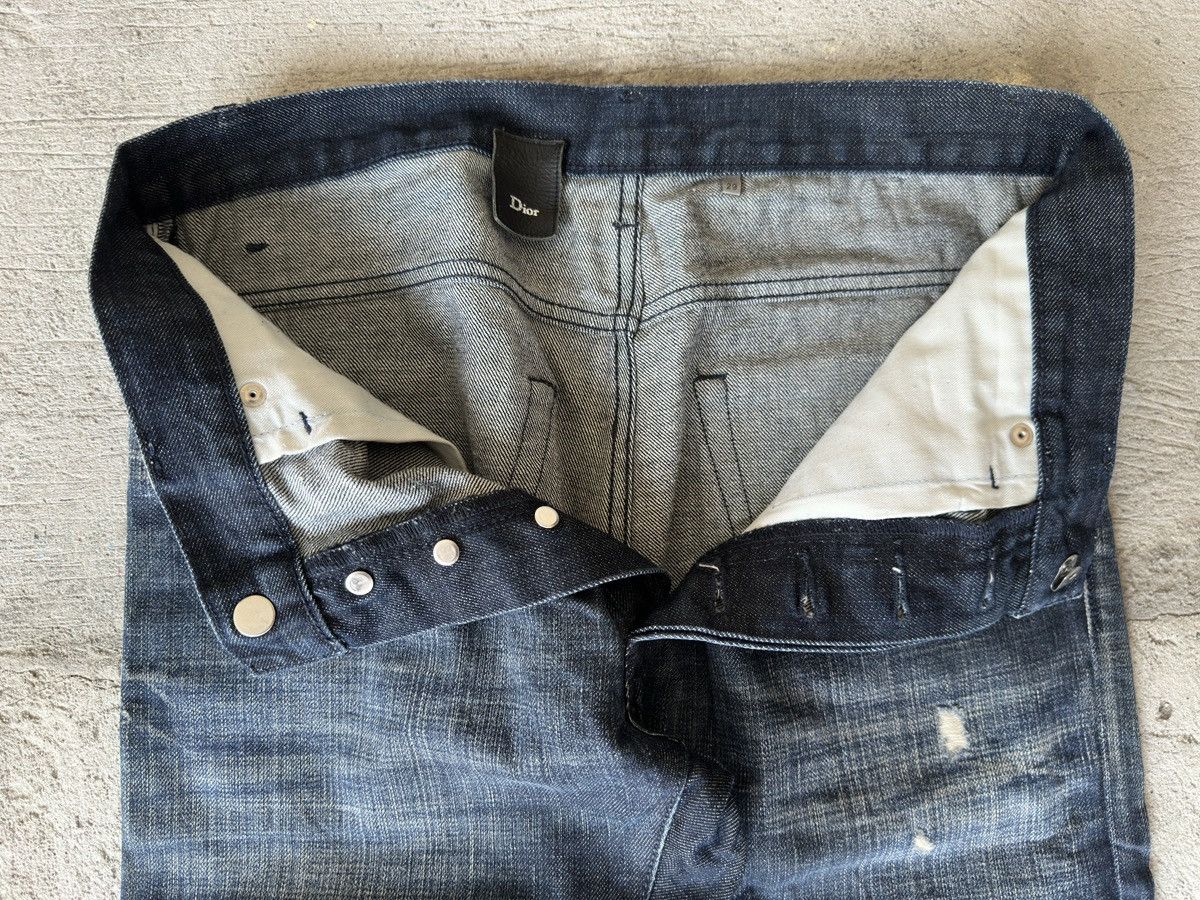 Dior AW05 Dior Homme Distressed Indigo Slim Jeans Size US 29 - 4 Thumbnail