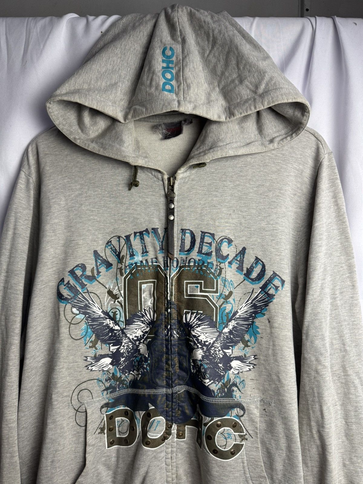 If Six Was Nine × Japanese Brand × Le Grande Bleu (L.G.B.) Japanese Trashed Hoodie Doch Poem Size US XL / EU 56 / 4 - 2 Thumbnail