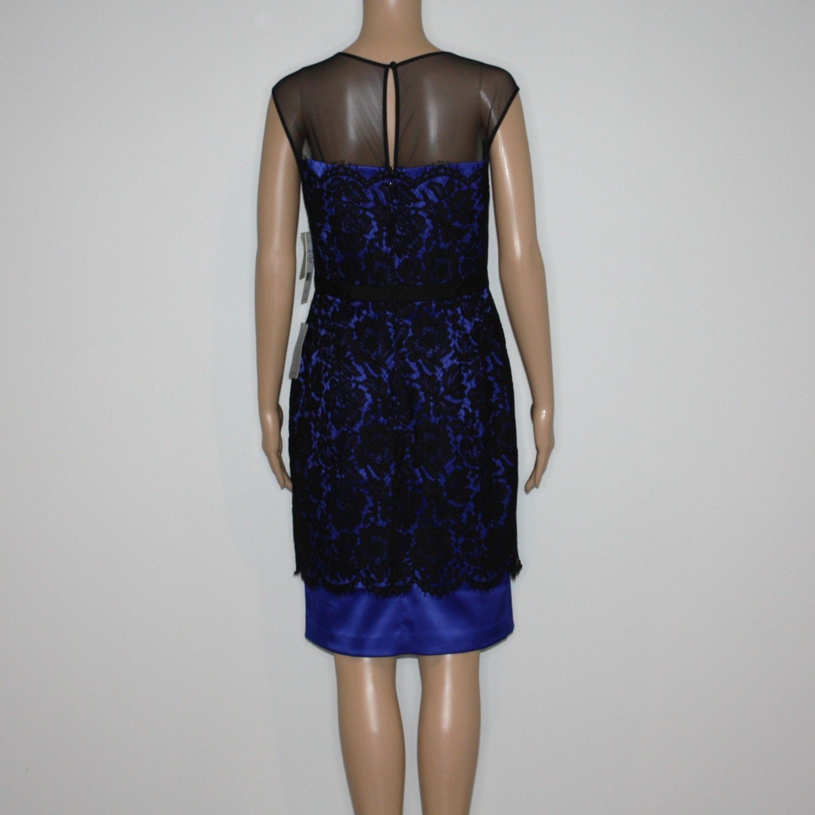 Other Eliza J Illusion Yoke Lace Overlay Sheath Dress MSRP $178 Size M / US 6-8 / IT 42-44 - 6 Thumbnail