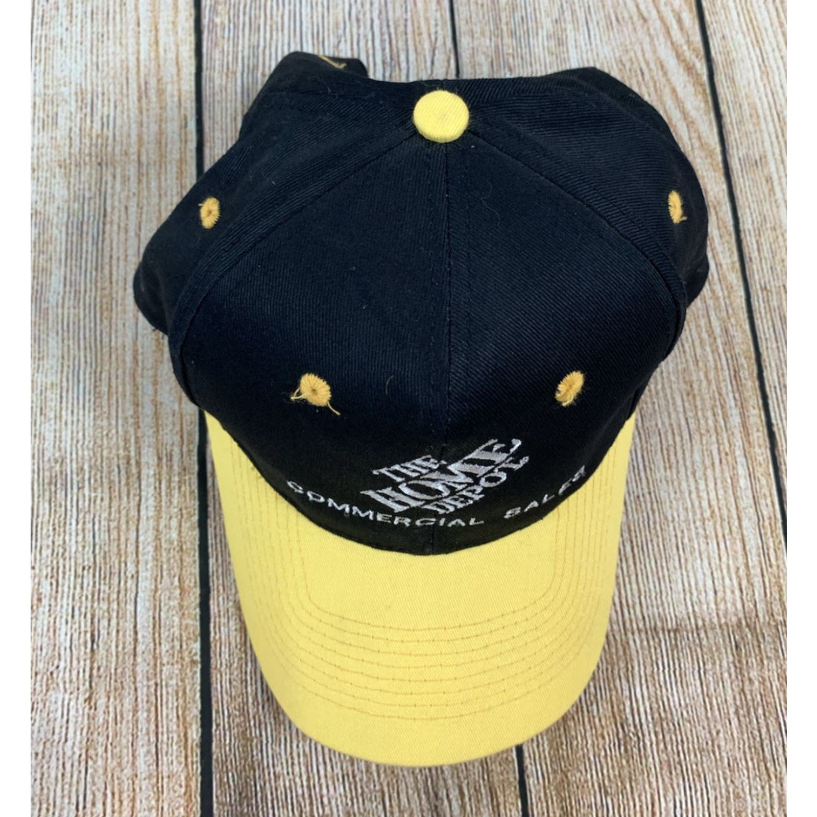 Vintage VINTAGE The Home Depot Black Yellow Hat SnapBack Baseball Cap Mens Adjustable Black Size ONE SIZE - 2 Thumbnail