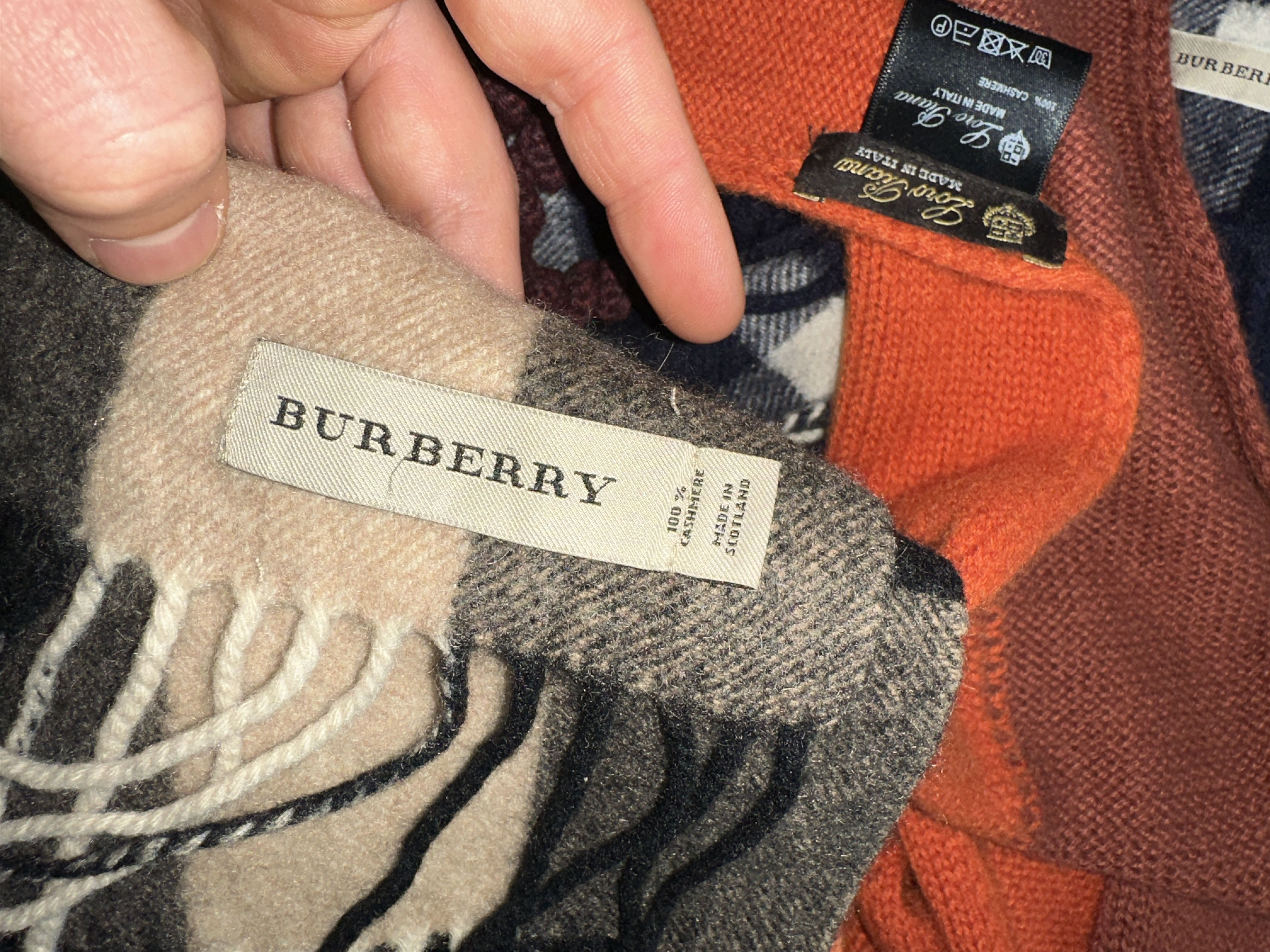 Burberry Burberry 100% Cashmere Classic Check Fringed Scarf 205X37Cm Size ONE SIZE - 3 Thumbnail