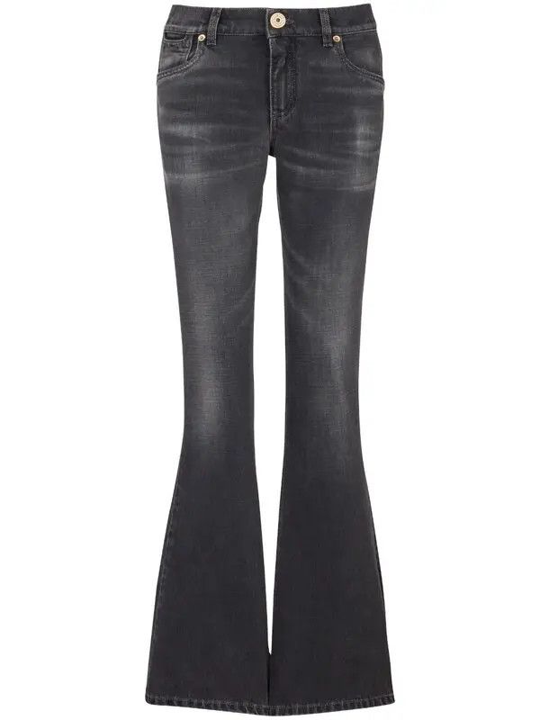 o1s1wg110825 Western Bootcut Jeans in Black