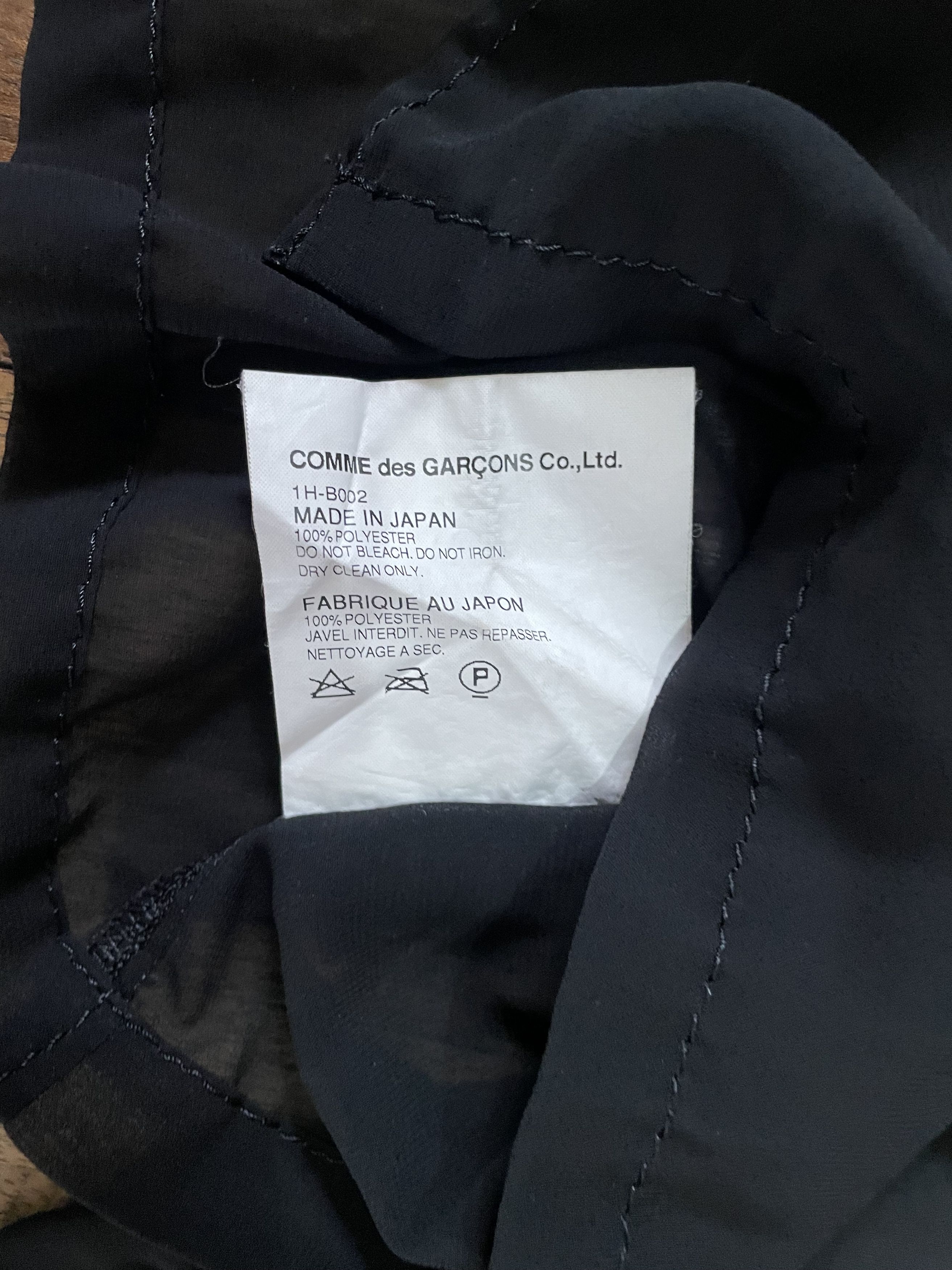 Comme des Garcons Black CDG - See Through Button Up Blouse - AD2011 Size XS / US 0-2 / IT 36-38 - 9 Thumbnail