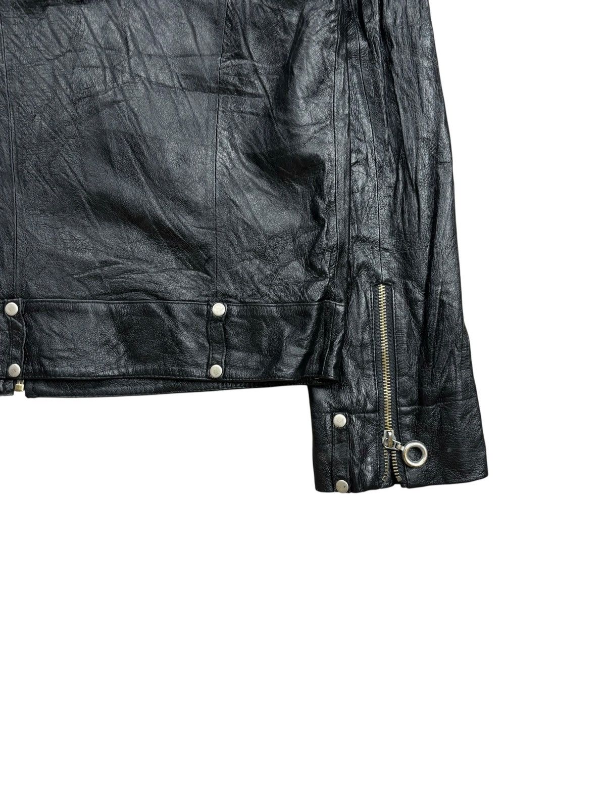 Ekam 2000s Atelier Sab - Rider Burned Leather Jacket Size US M / EU 48-50 / 2 - 13 Thumbnail