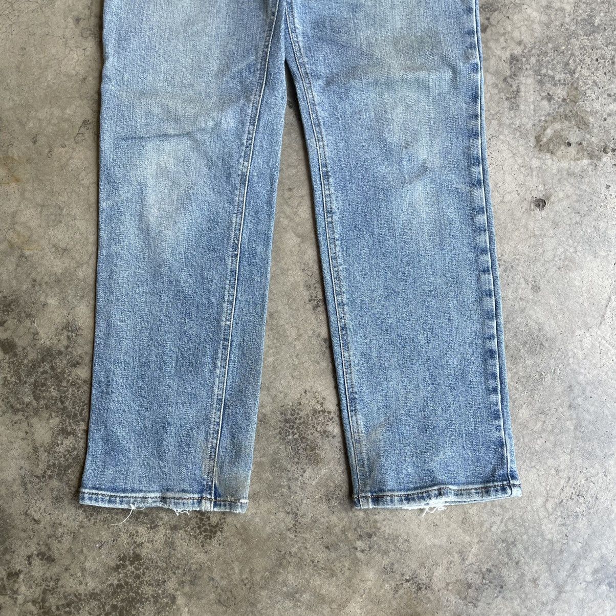 Wrangler 🔥Vintage Wrangler Stoned Washed Ripped Distress Denim Jeans Size US 30 / EU 46 - 3 Thumbnail