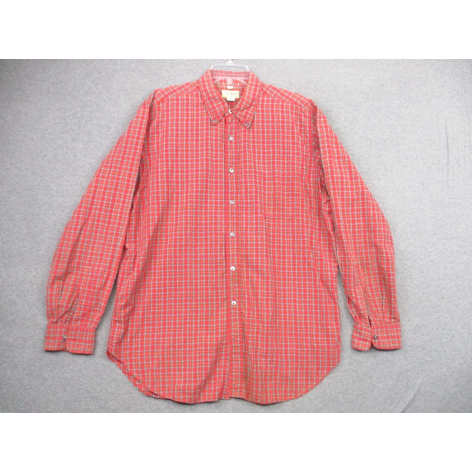 Vintage VINTAGE L.L. Bean Mens Shirt XL Red Plaid Long Sleeve Made in USA 80s Size US XL / EU 56 / 4 - 2 Thumbnail